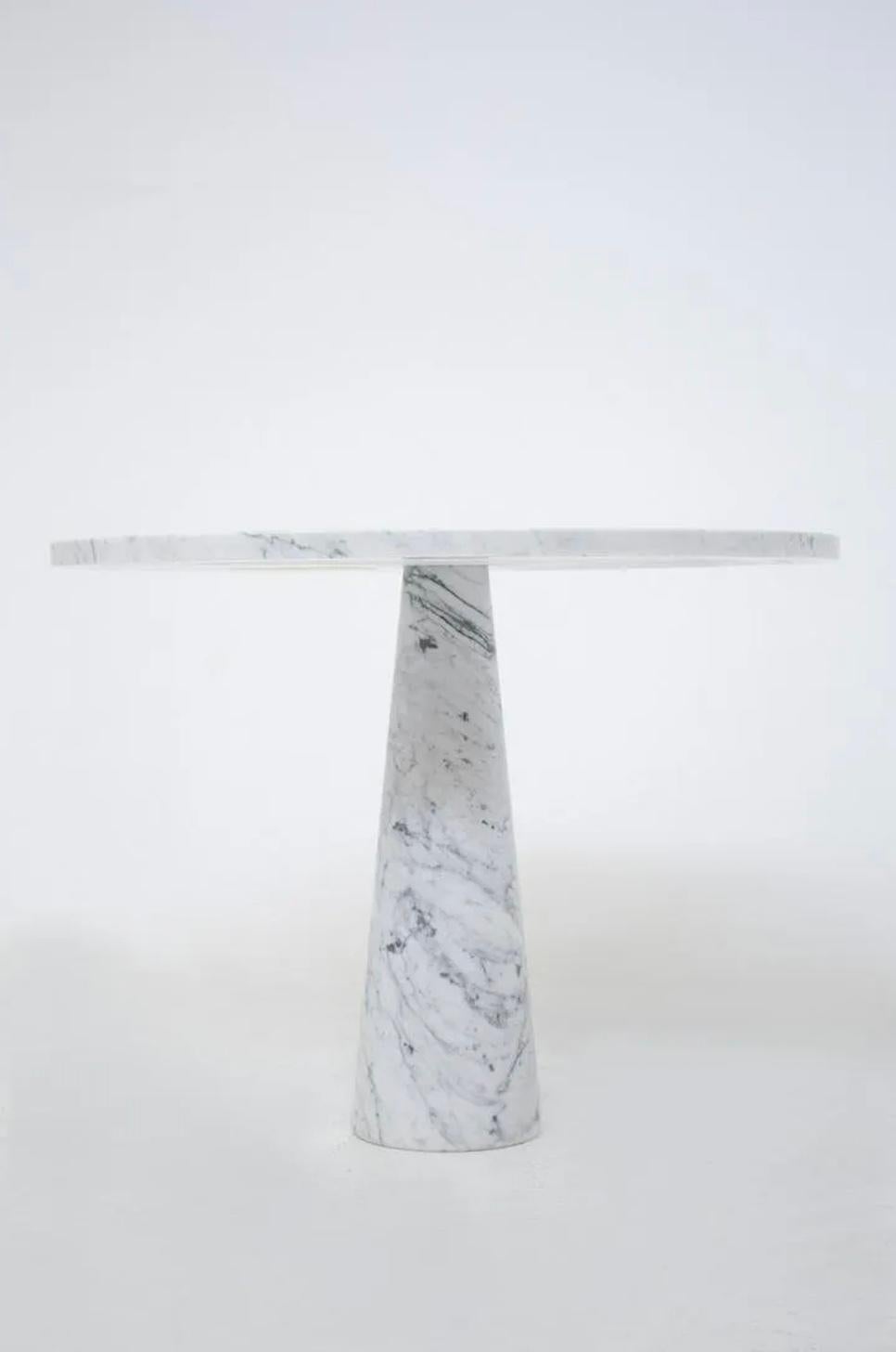 Carrara Marble Angelo Mangiarotti Italian Dining Table for Skipper Eros