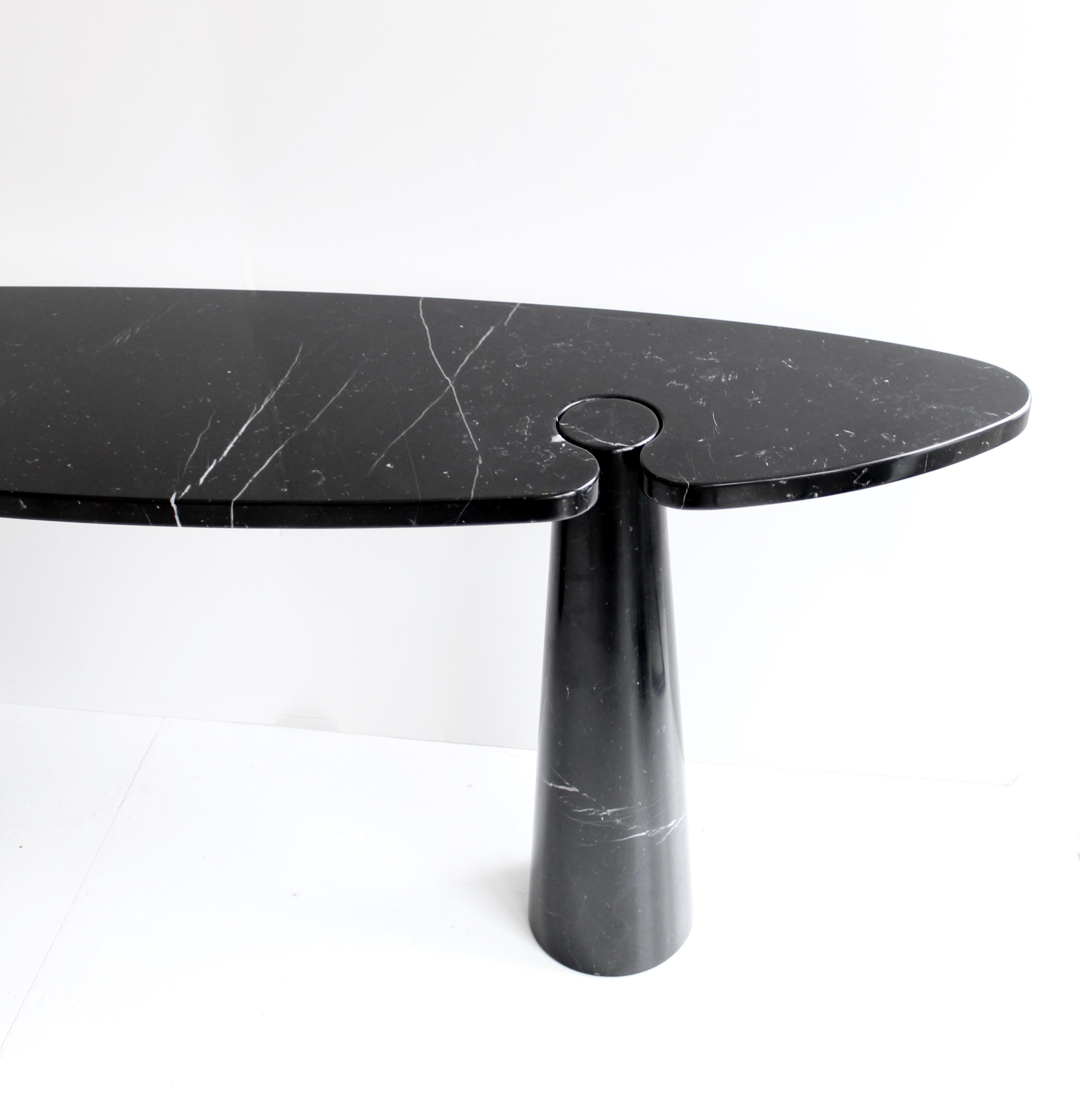 Angelo Mangiarotti Italienische Eros-Konsole aus schwarzem Marquina-Marmor für Skipper im Zustand „Gut“ im Angebot in Chicago, IL