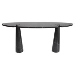 Angelo Mangiarotti Italienische Eros-Konsole aus schwarzem Marquina-Marmor für Skipper