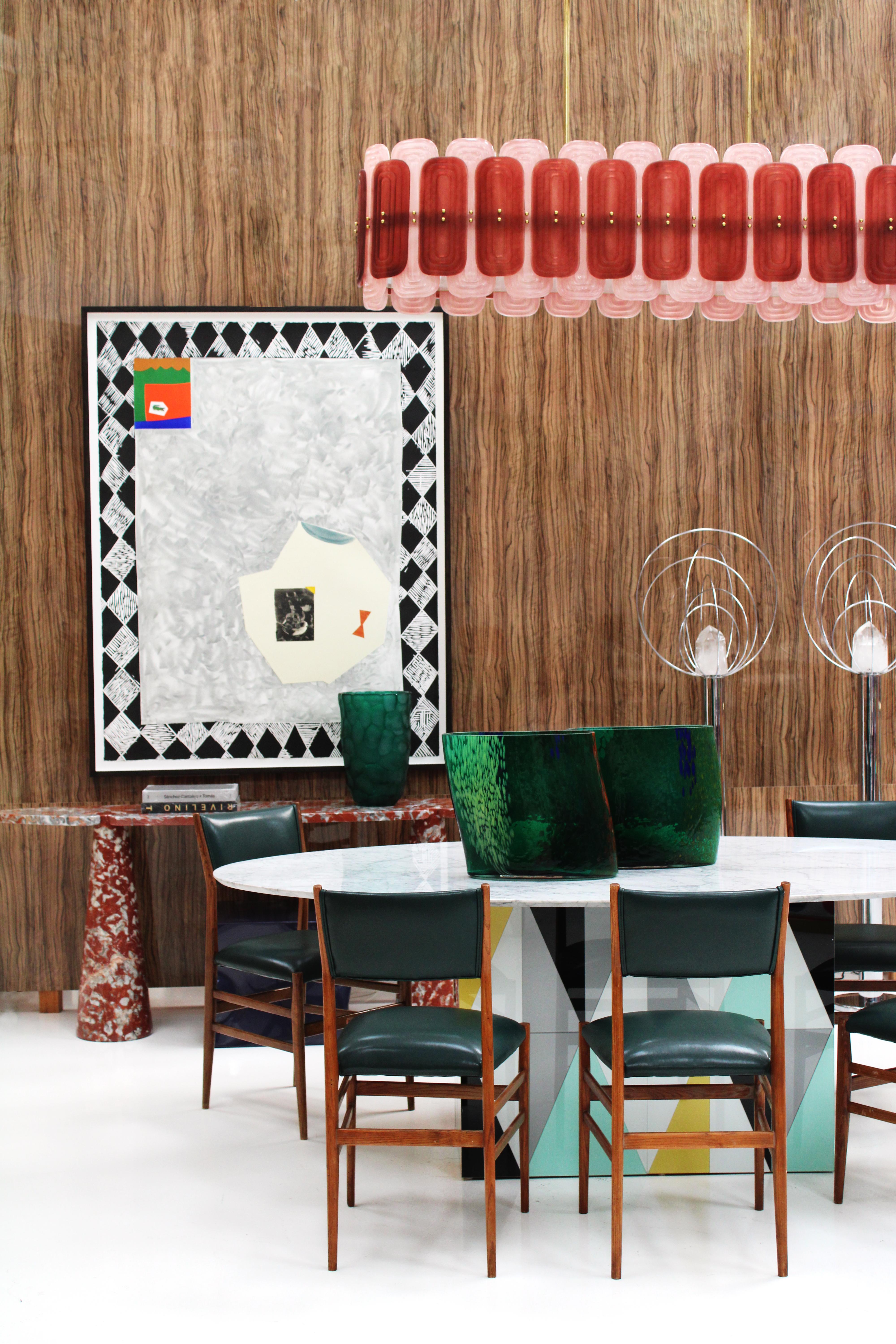 Angelo Mangiarotti Italian Eros Console as a Pair Red Marble for Skipper For Sale 4