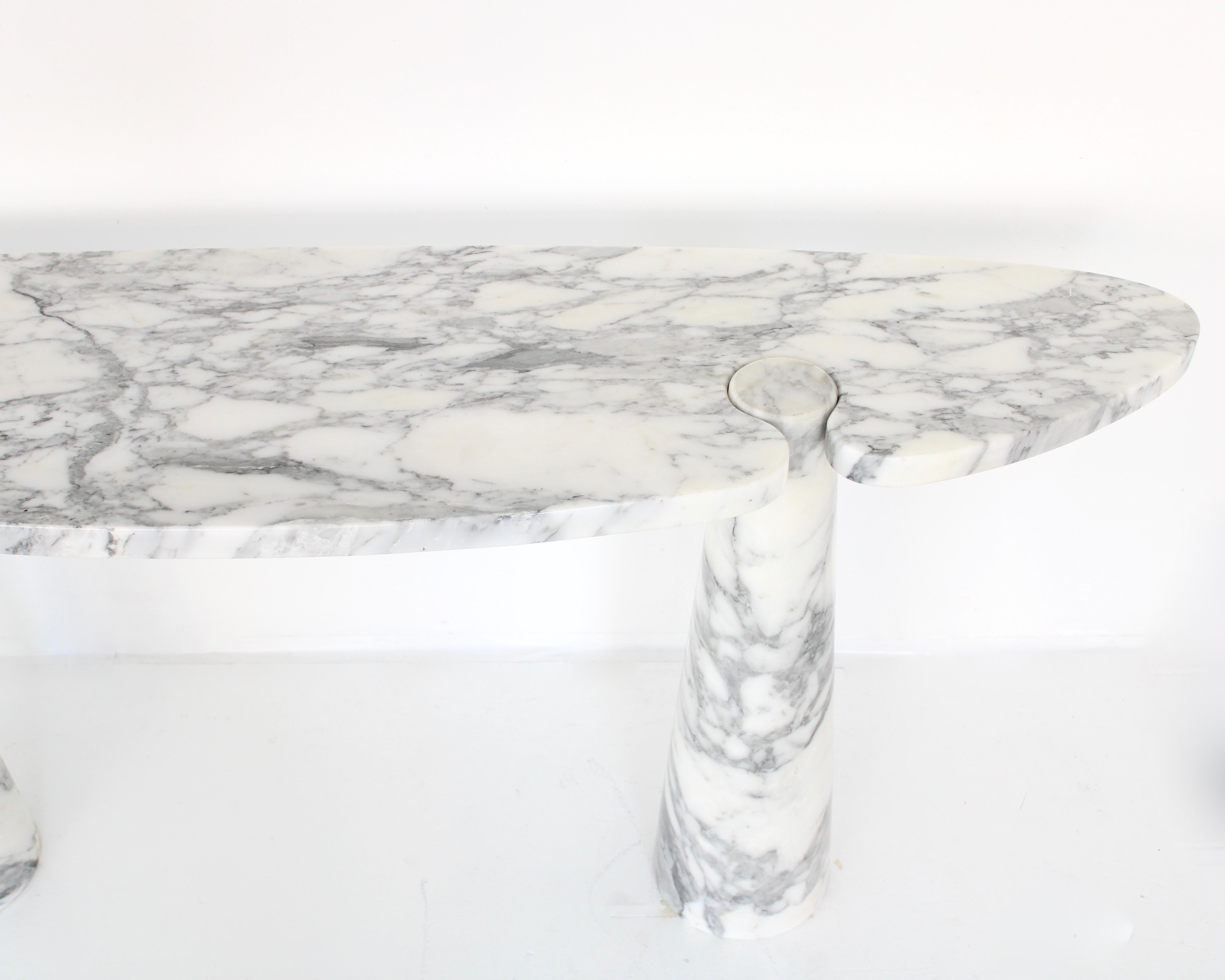 Angelo Mangiarotti Italian Eros Console Bianco Statuario Marble for Skipper 1971 1