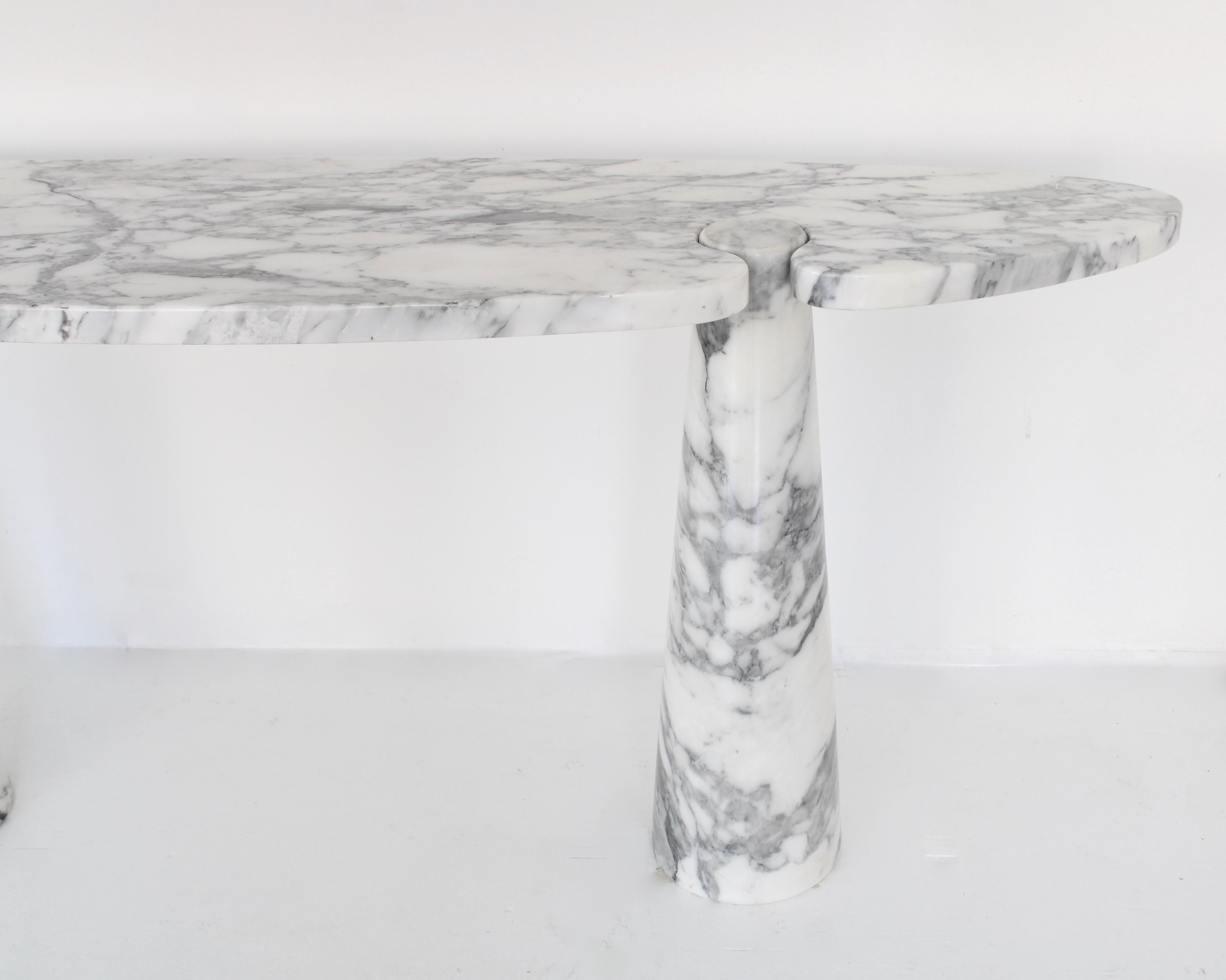 Angelo Mangiarotti Italian Eros Console Bianco Statuario Marble for Skipper 1971 2