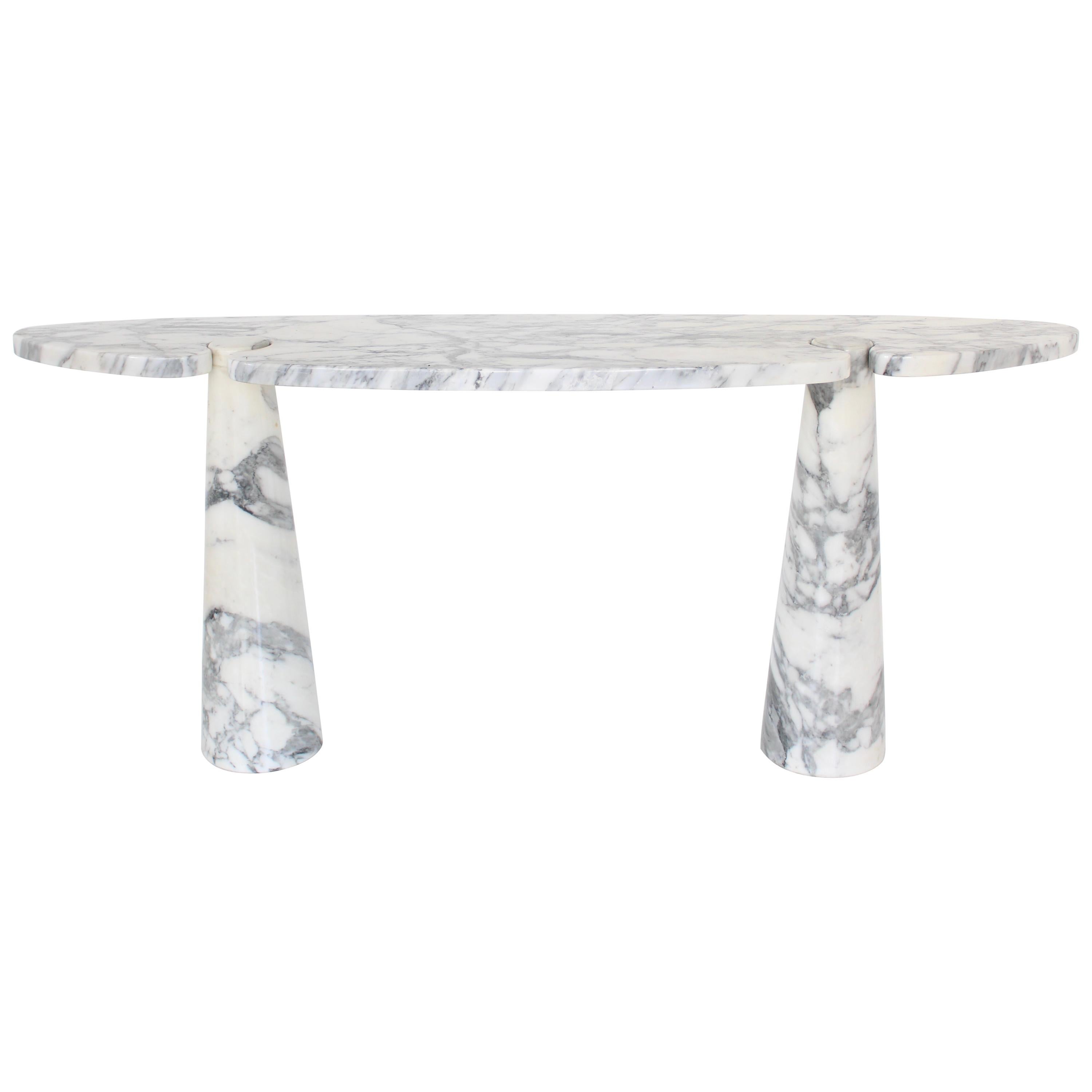 Angelo Mangiarotti Italian Eros Console Bianco Statuario Marble for Skipper 1971