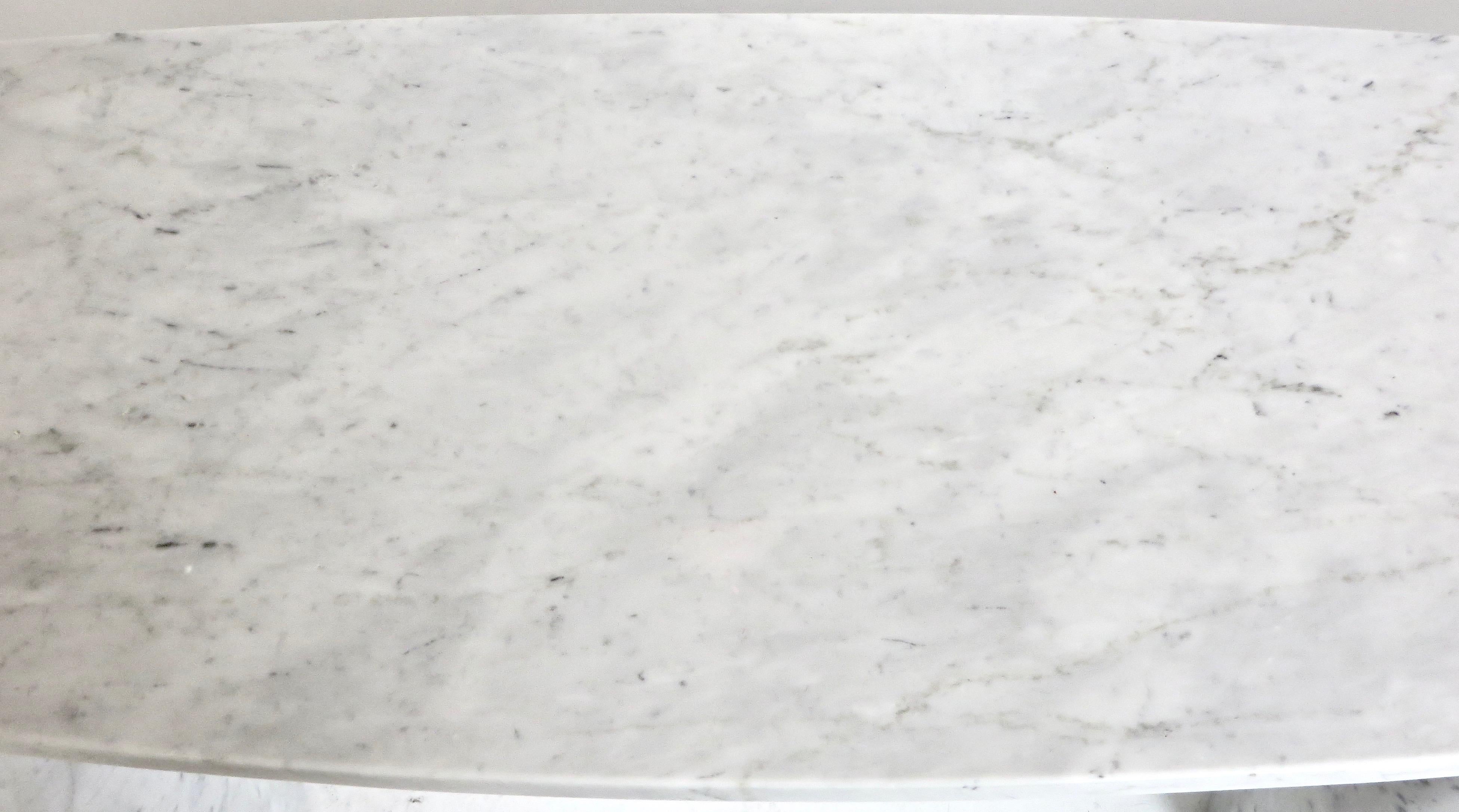 Angelo Mangiarotti Italian Eros Console White Carrara Marble for Skipper, 1971 5