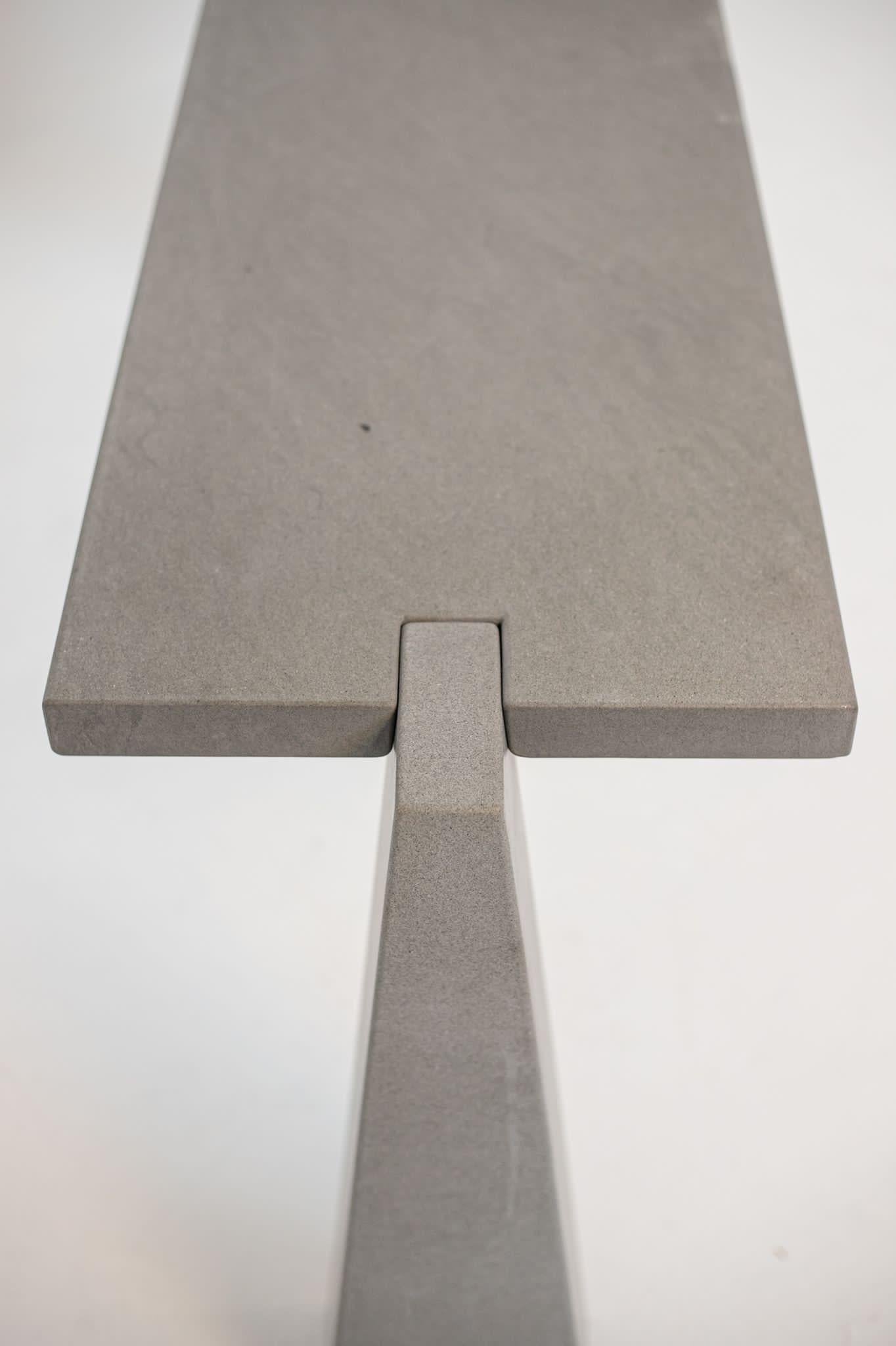 Angelo Mangiarotti Italian Inca Pietra Serena Marble Console for Skipper 1978 For Sale 3