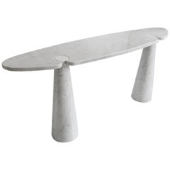 Angelo Mangiarotti Italian White Carrara Marble Eros Console for Skipper, 1971