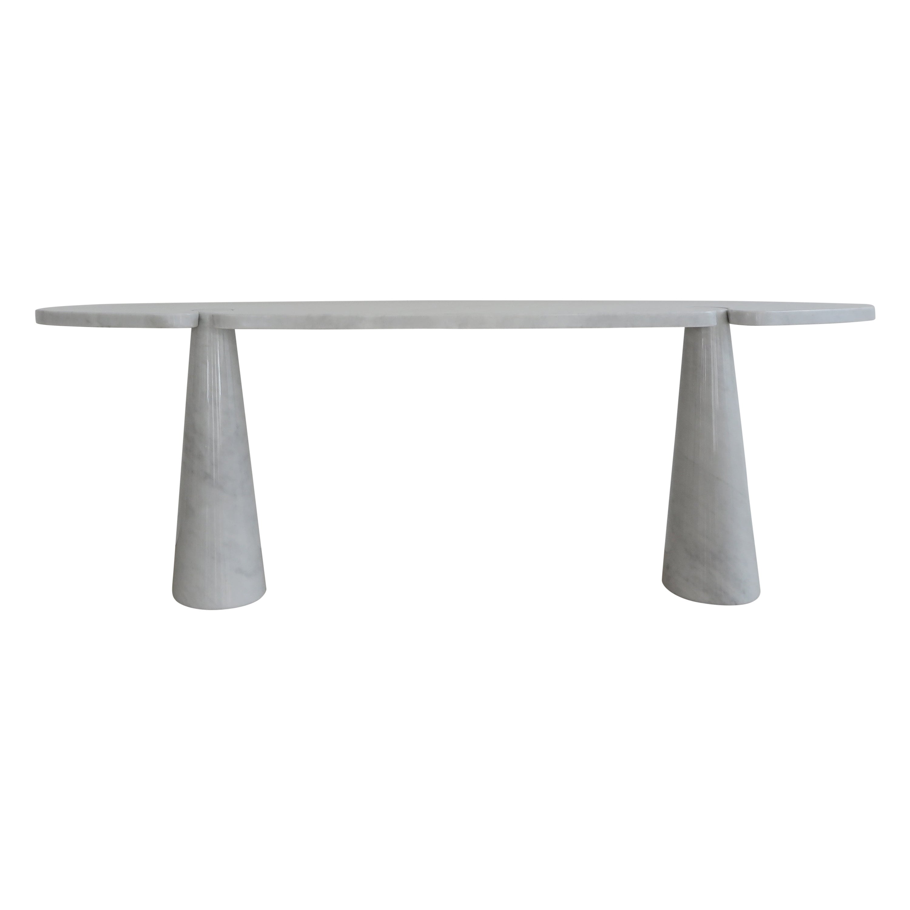 Angelo Mangiarotti Italian White Marble Carrara Console Eros for Skipper, 1970s