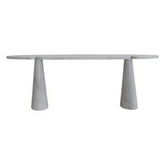 Angelo Mangiarotti Italian White Marble Carrara Console Eros for Skipper, 1970s