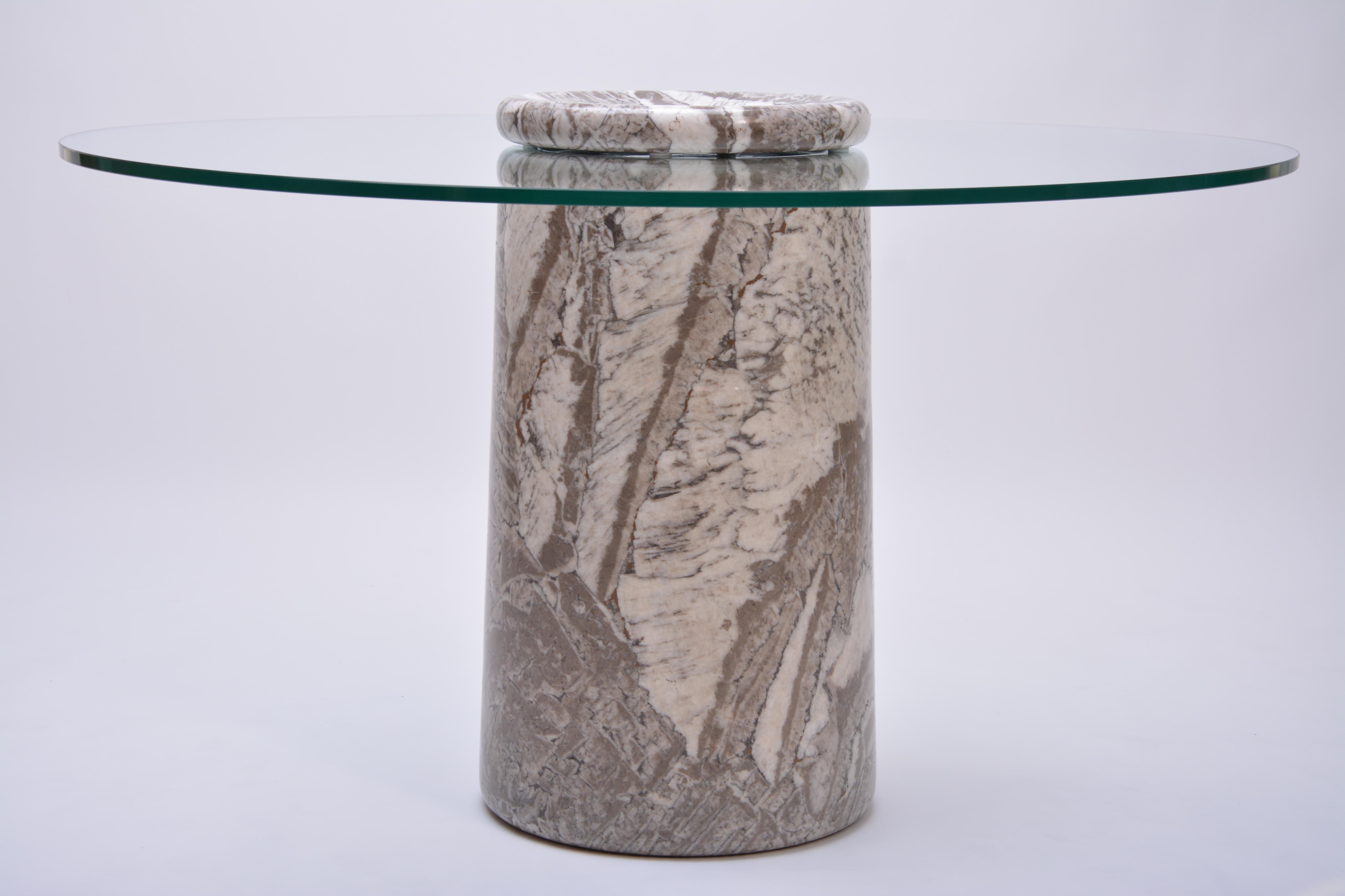 20th Century Angelo Mangiarotti Large Italian Marble Dining Table Model Castore, 1975 For Sale