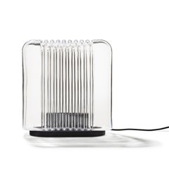 Angelo Mangiarotti 'Lari' Tischlampe aus Aluminium und Glas von Karakter