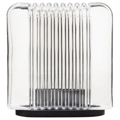 Angelo Mangiarotti 'Lari' Aluminium and Glass Table Lamp by Karakter
