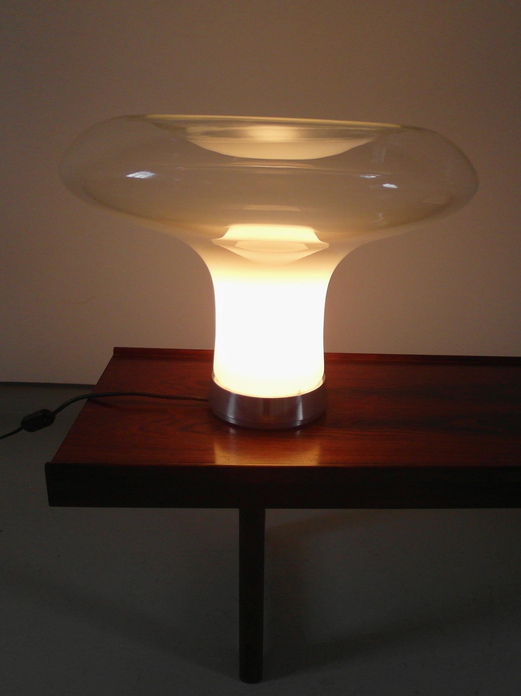 Mid-20th Century Angelo Mangiarotti Lesbo table lamp for Artemide, Italy, 1967