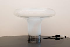 Angelo Mangiarotti Lesbo Table Lamp in Metal and Blown Glass by Artemide 1966