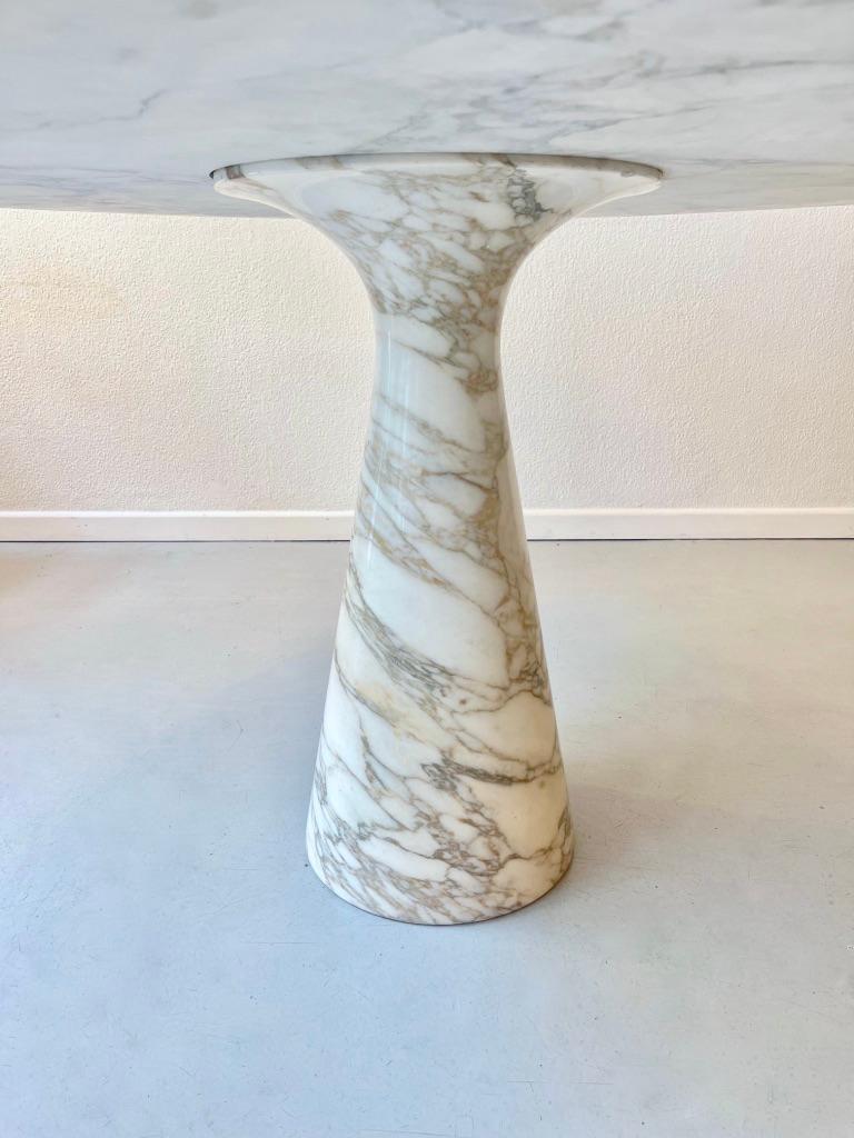 Angelo Mangiarotti M1 Arabescato Marmor-Esstisch von Skipper, Italien ca. 1969 im Angebot 1