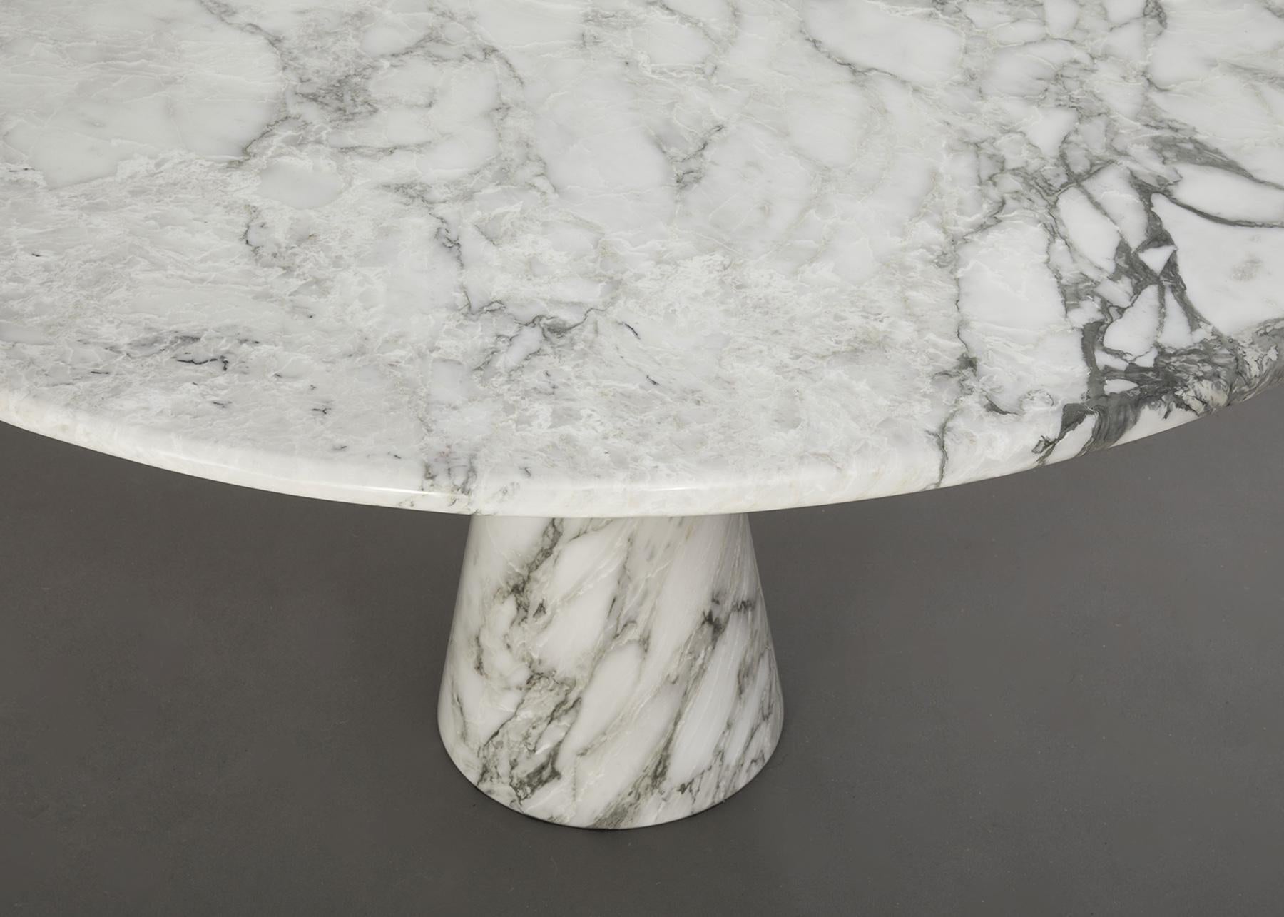 Mid-Century Modern Angelo Mangiarotti M1 Dining Table, for Skipper, Arabescato Marble, Italy 1969
