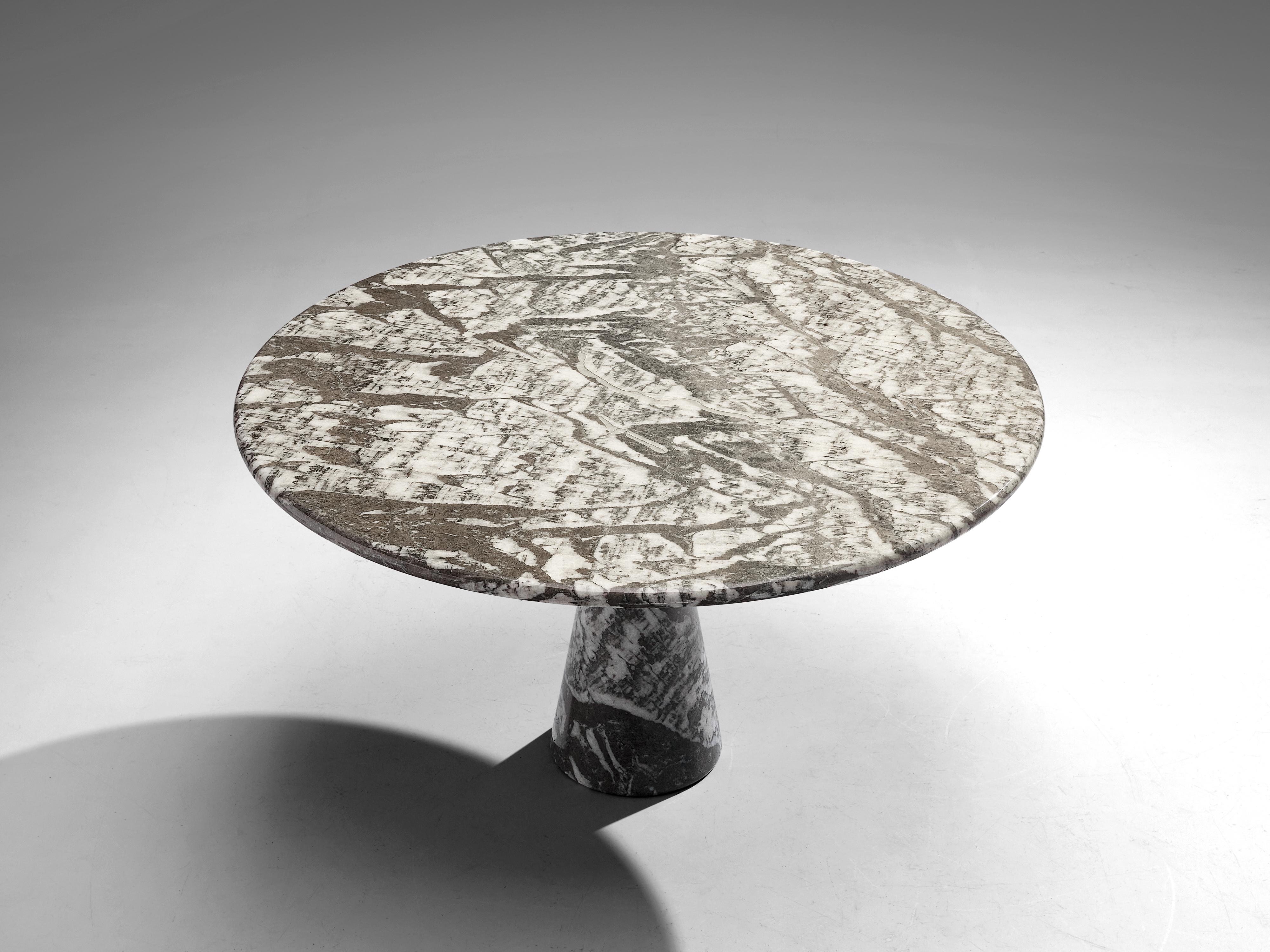 Mid-Century Modern Angelo Mangiarotti M1 Dining Table in Patterned Marble