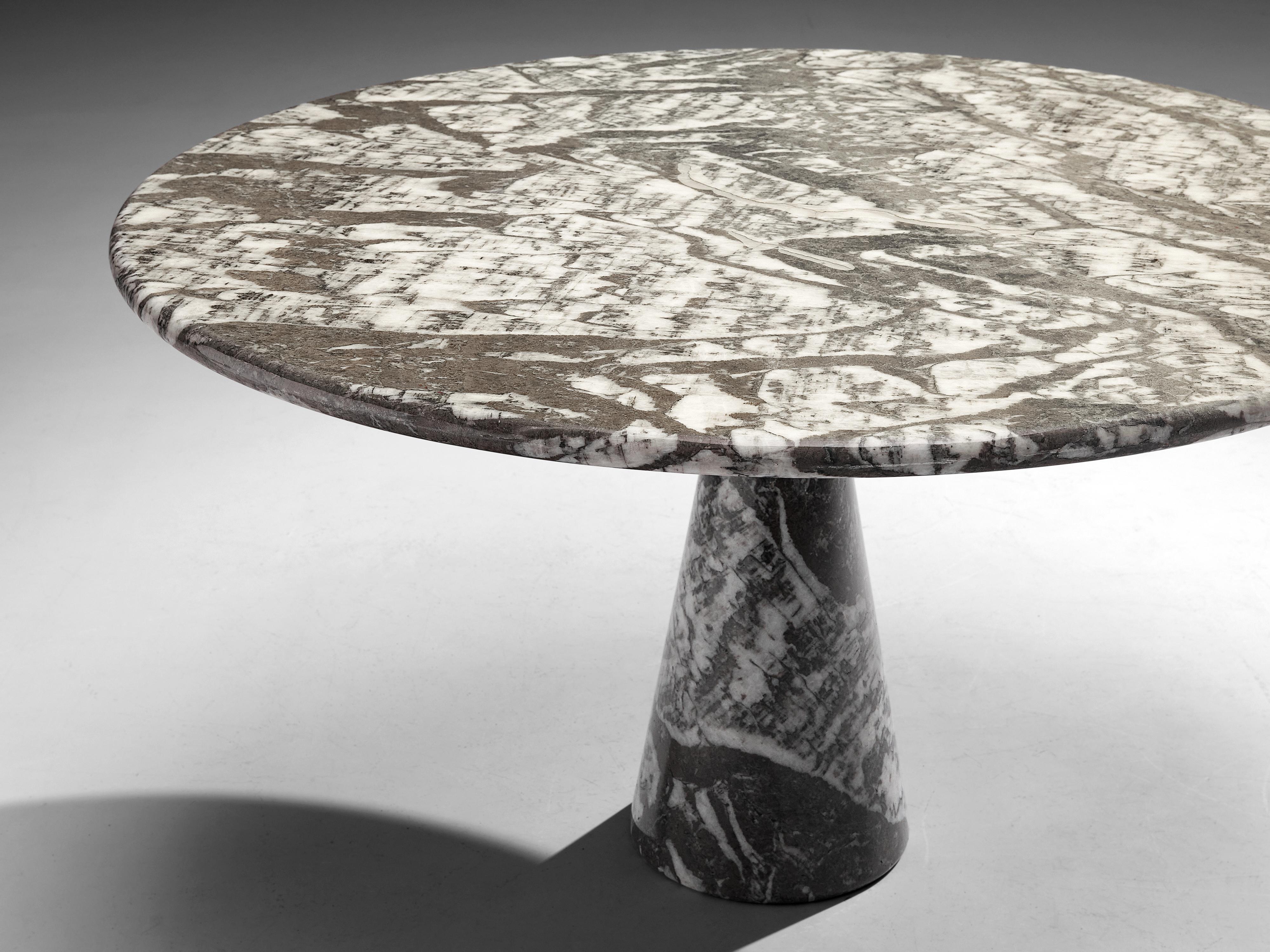 Angelo Mangiarotti M1 Dining Table in Patterned Marble In Good Condition In Waalwijk, NL