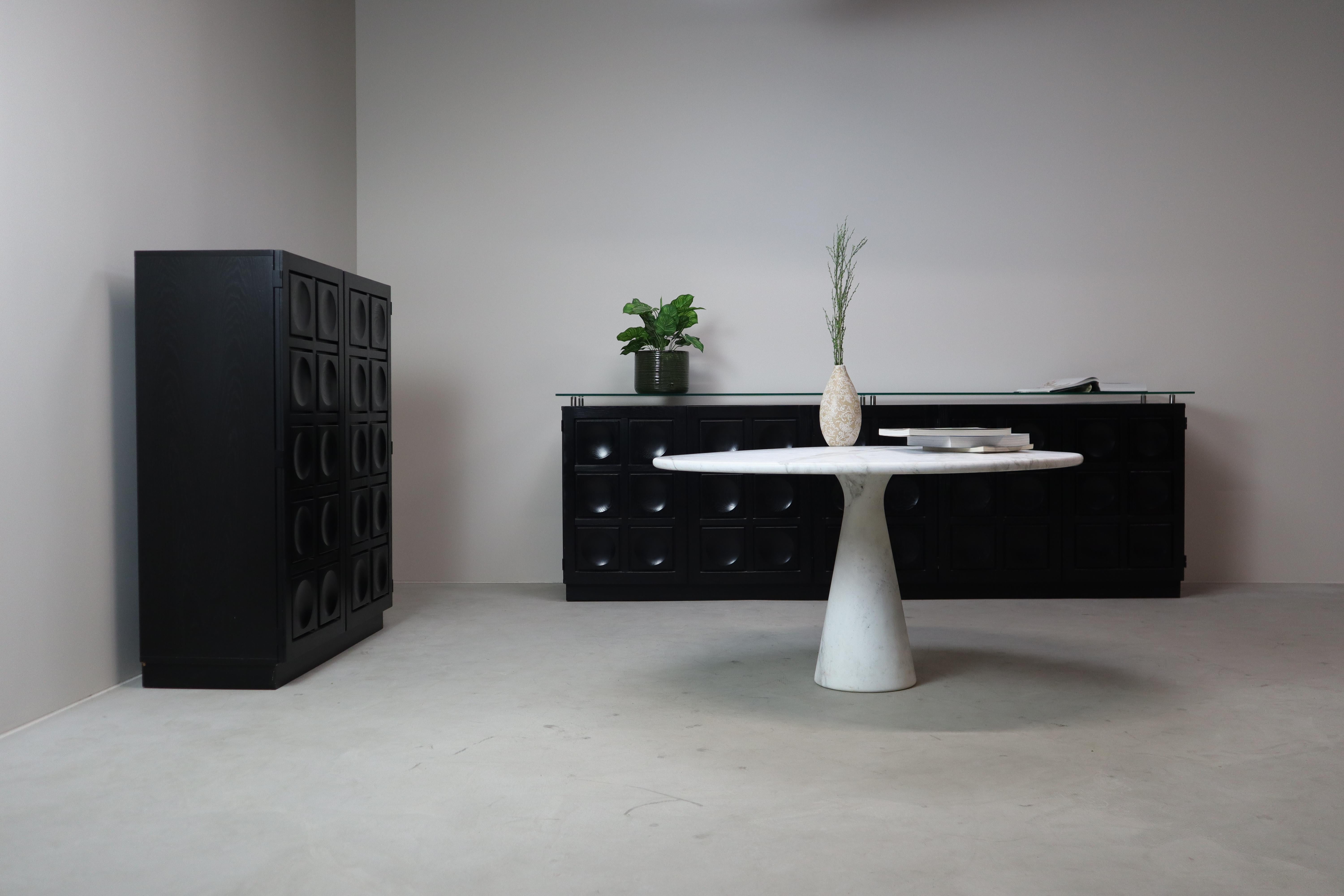 Angelo Mangiarotti ‘M1’ dining table in solid Carrara Marble for Skipper, Italy For Sale 5