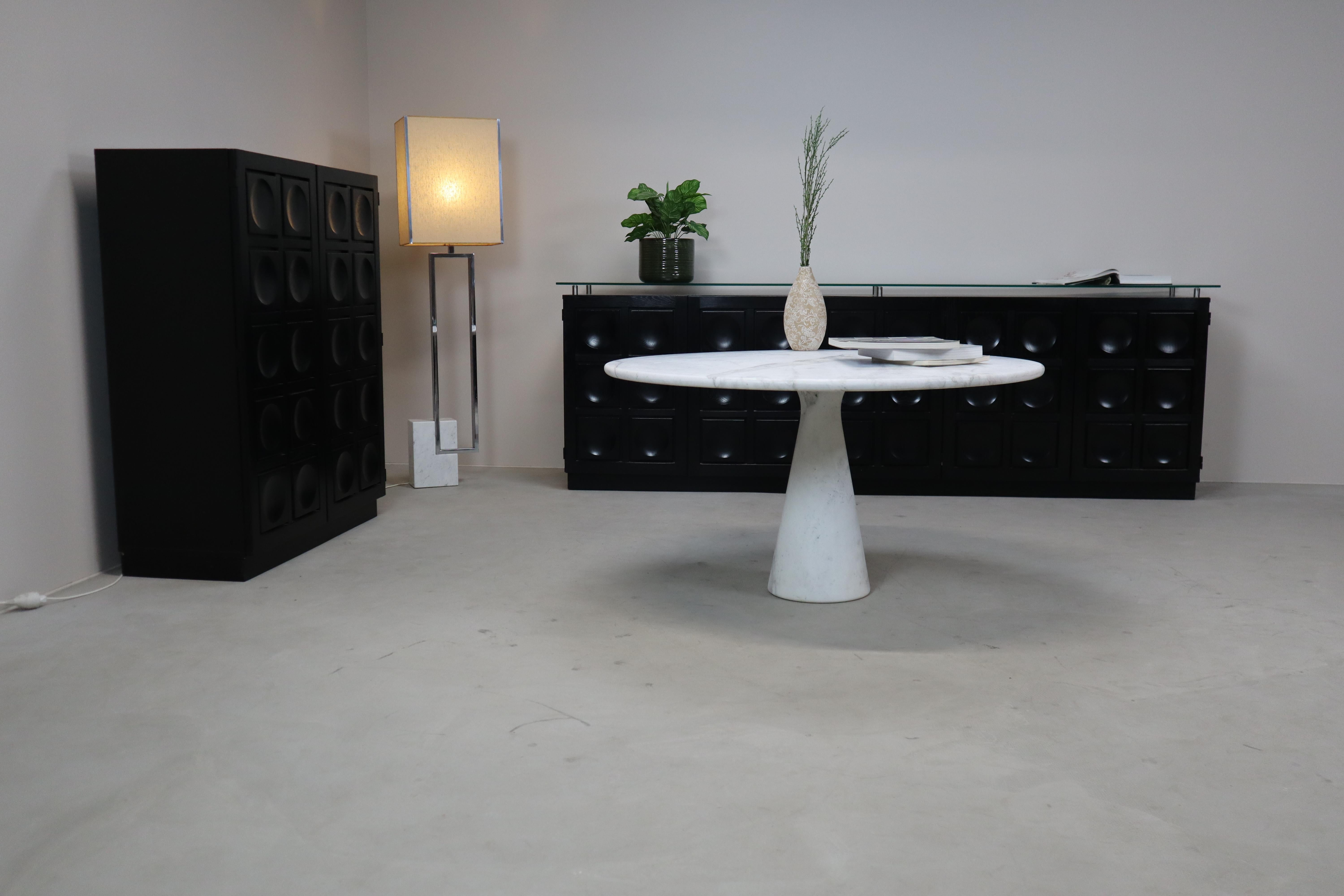 Angelo Mangiarotti ‘M1’ dining table in solid Carrara Marble for Skipper, Italy For Sale 7