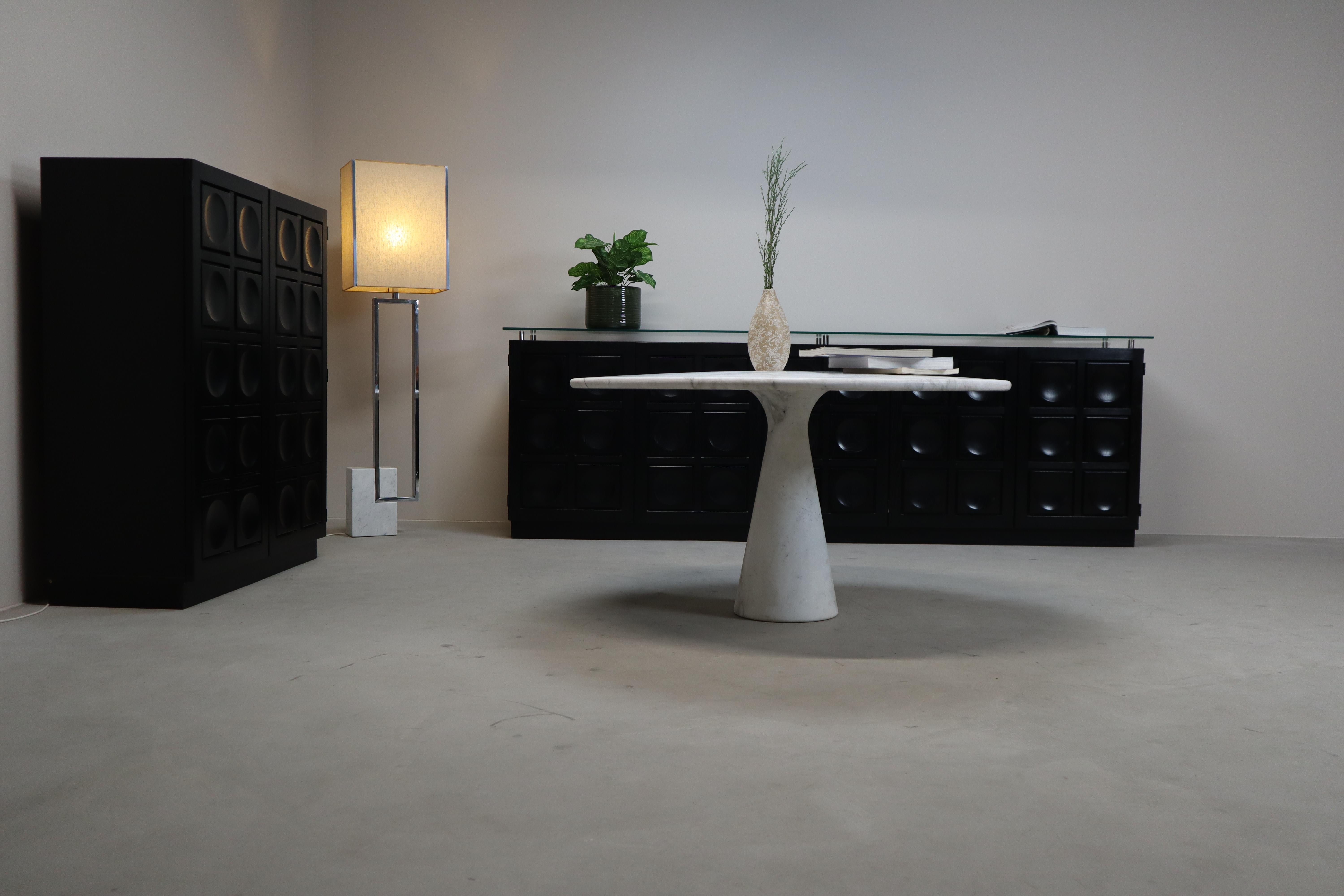 Angelo Mangiarotti ‘M1’ dining table in solid Carrara Marble for Skipper, Italy For Sale 8