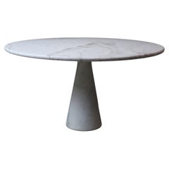 Mesa de comedor Angelo Mangiarotti 'M1' de Mármol de Carrara macizo para Skipper, Italia
