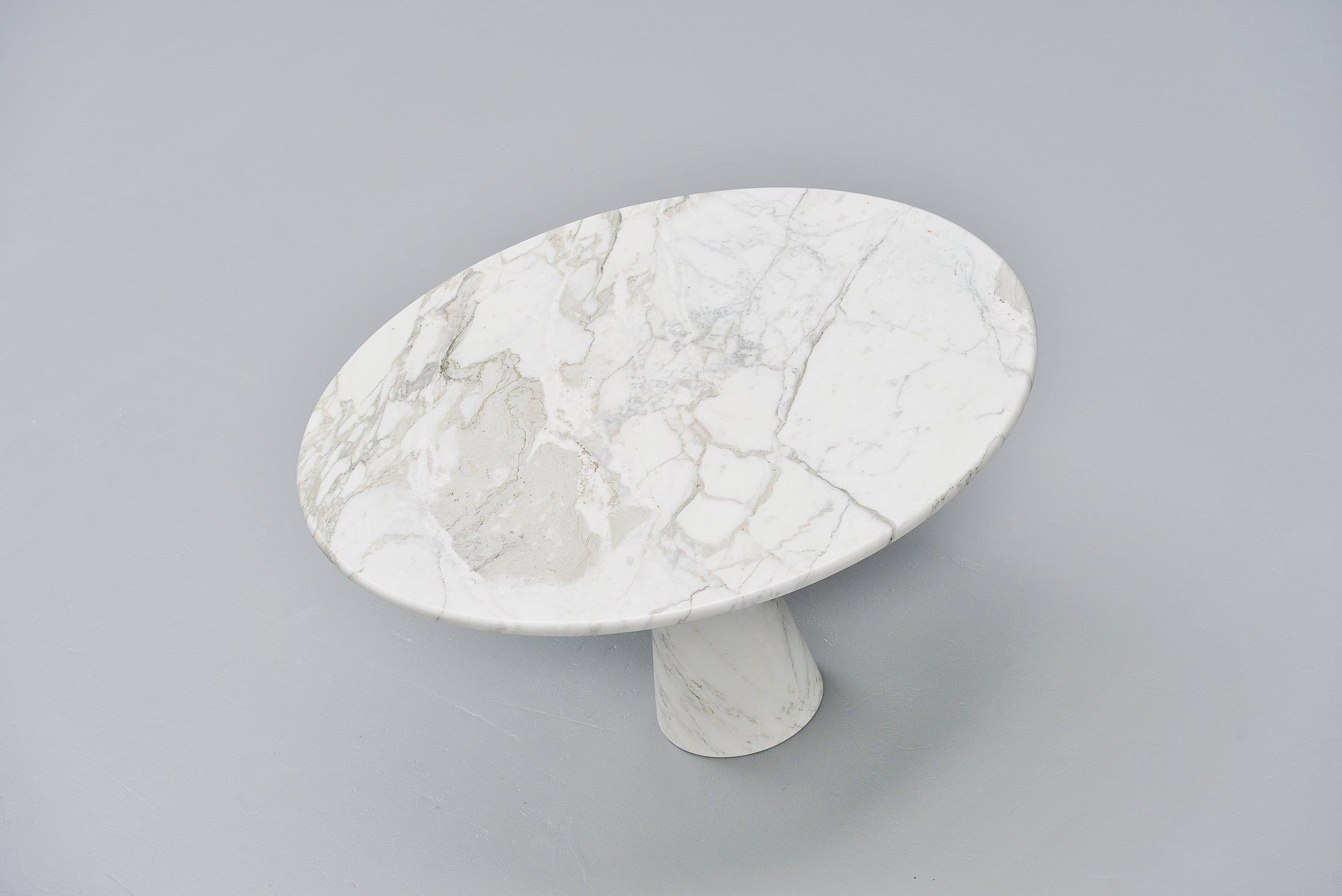 Italian Angelo Mangiarotti M1 T70 Dining Table Carrara Marble, Italy, 1969