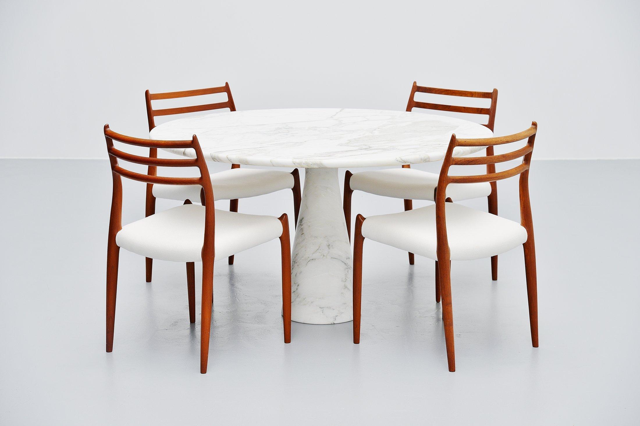 Angelo Mangiarotti M1 T70 Dining Table Carrara Marble, Italy, 1969 1