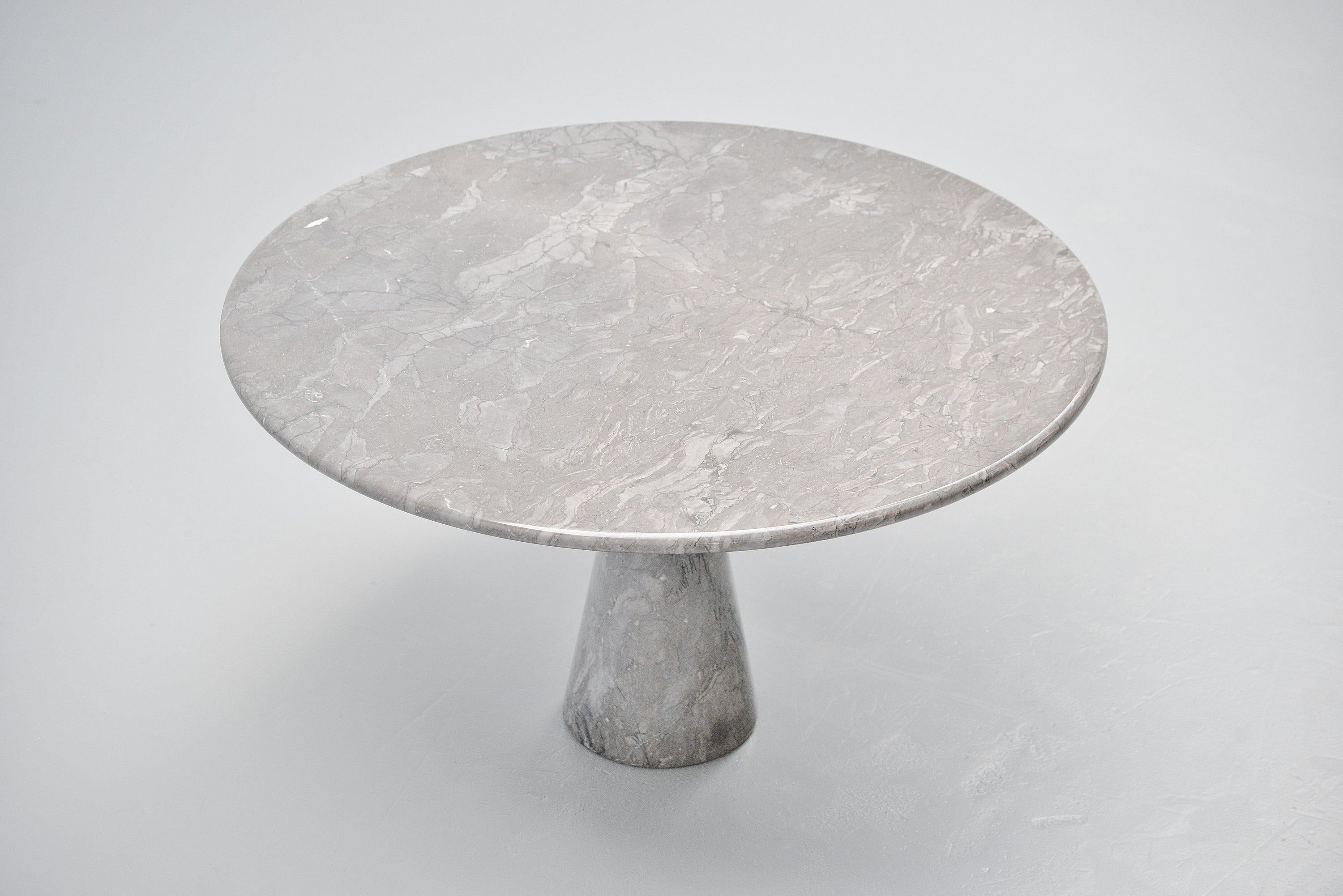 Angelo Mangiarotti M1 T70 Table Grey Marble Skipper, 1969 In Good Condition In Roosendaal, Noord Brabant