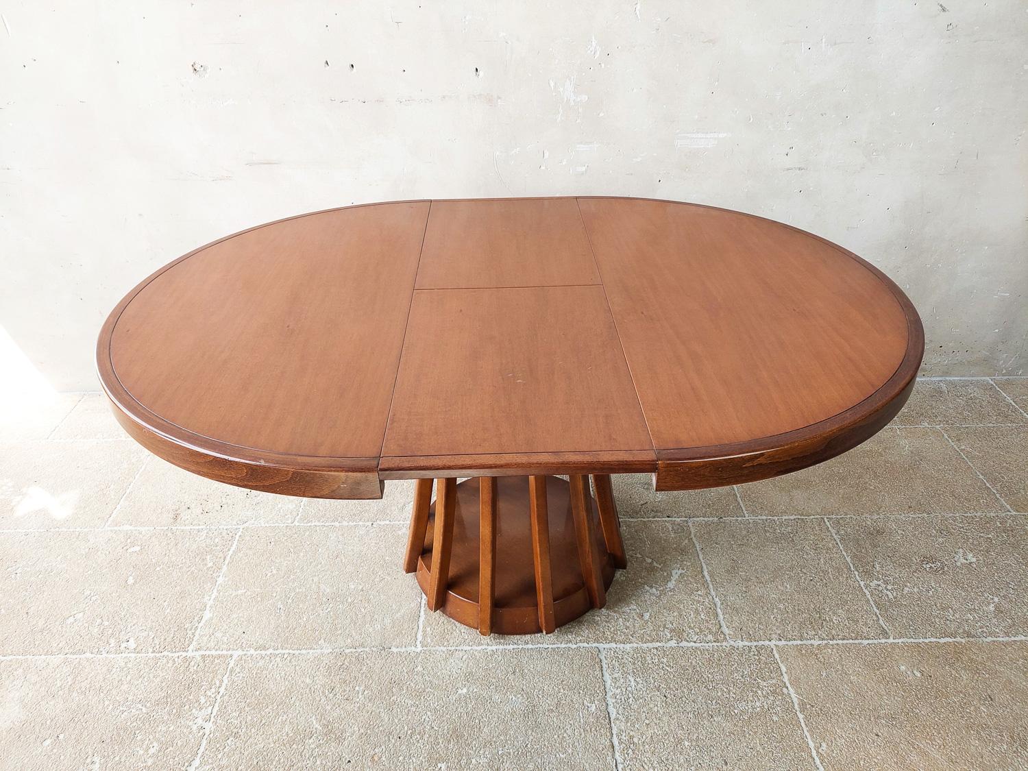 Angelo Mangiarotti Mahogany Dining Table for La Sorgente dei Mobili 1970s For Sale 3