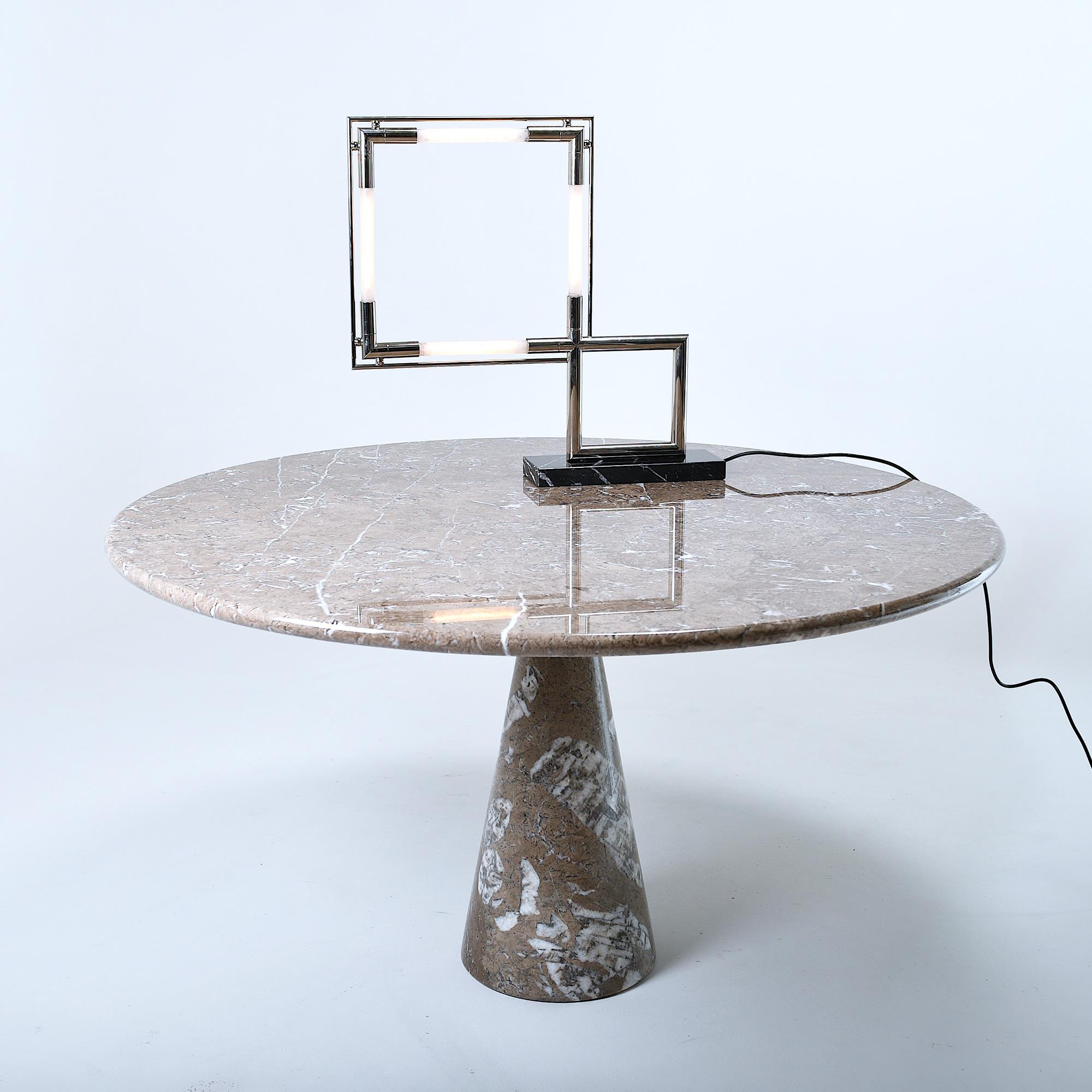 Late 20th Century Mid-Century Modern Angelo Mangiarotti Marble Dining Table 1972 by Skipper, Italy