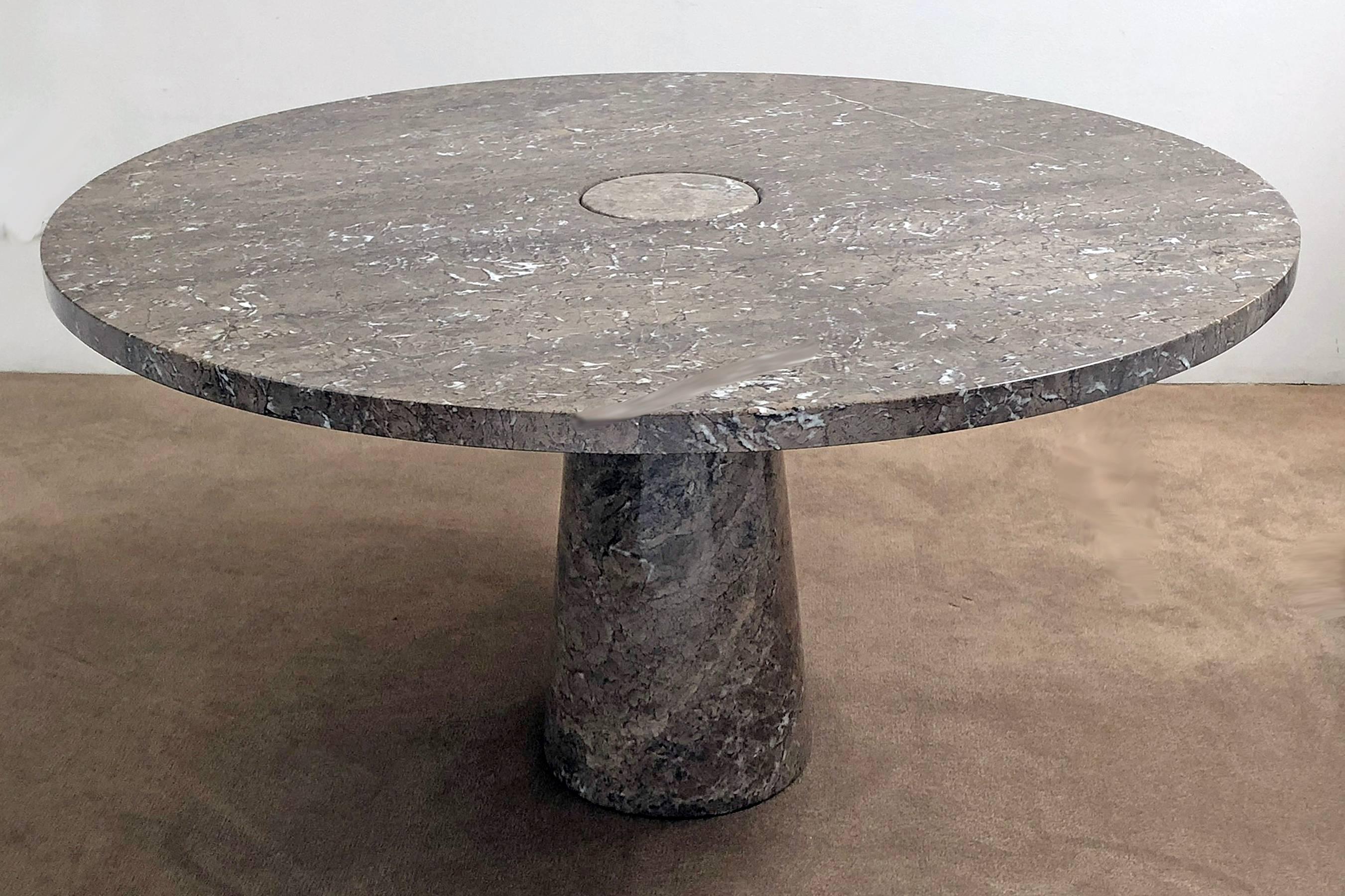 Hand-Crafted Angelo Mangiarotti Marble Dining Table