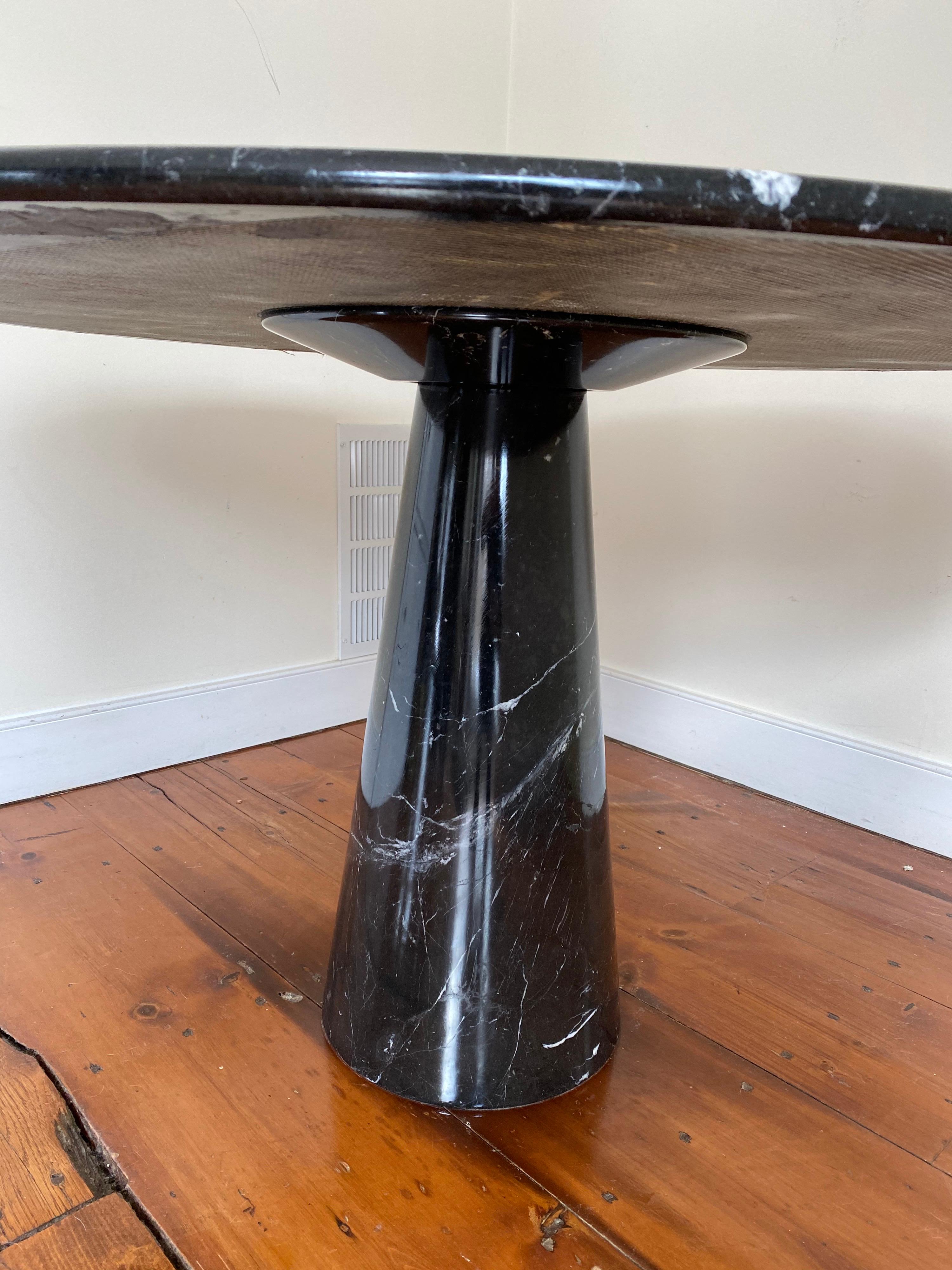 Angelo Mangiarotti Marble Dining Table In Fair Condition In Stockton, NJ
