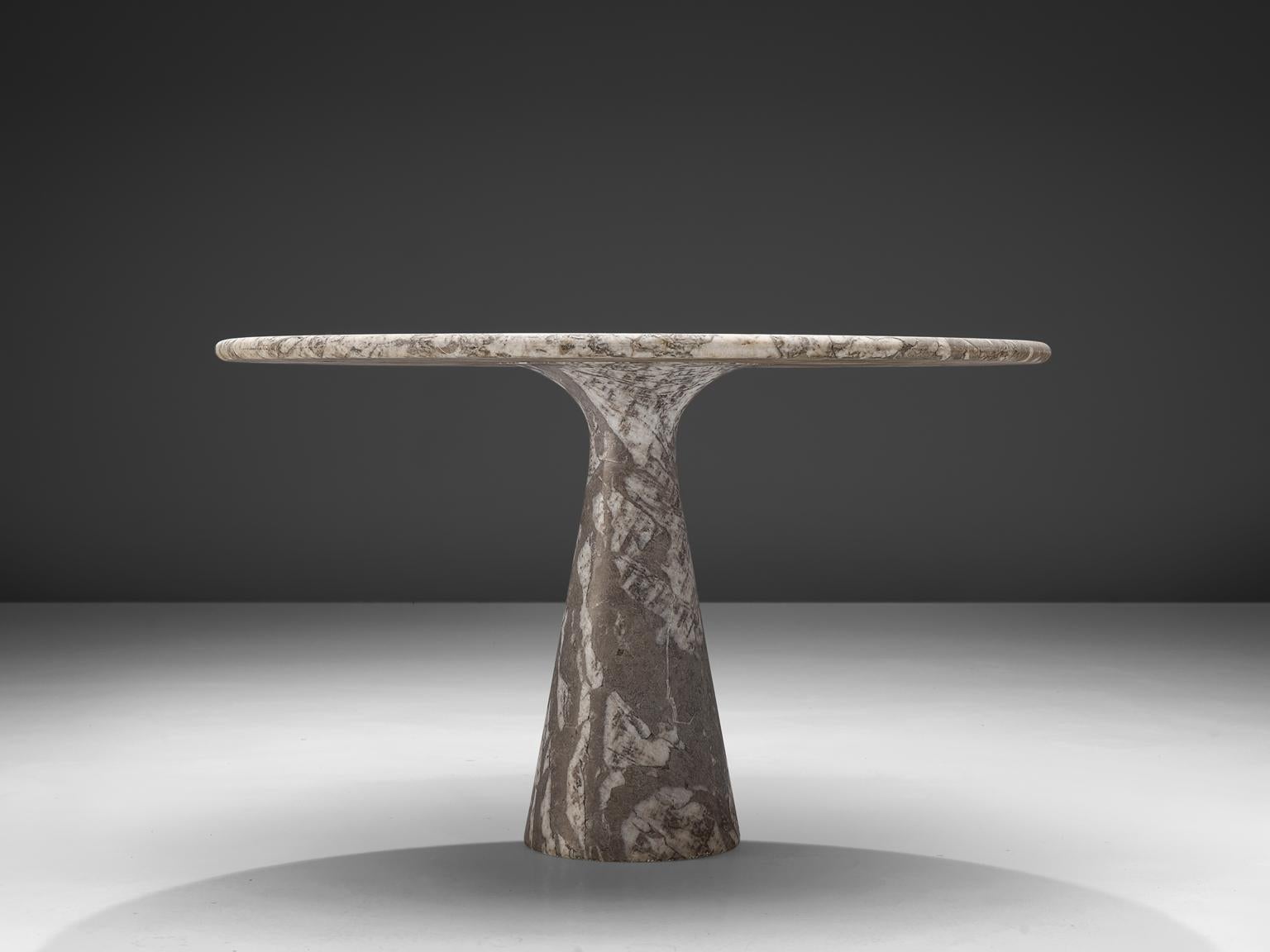 Mid-Century Modern Angelo Mangiarotti Marble Pedestal Table