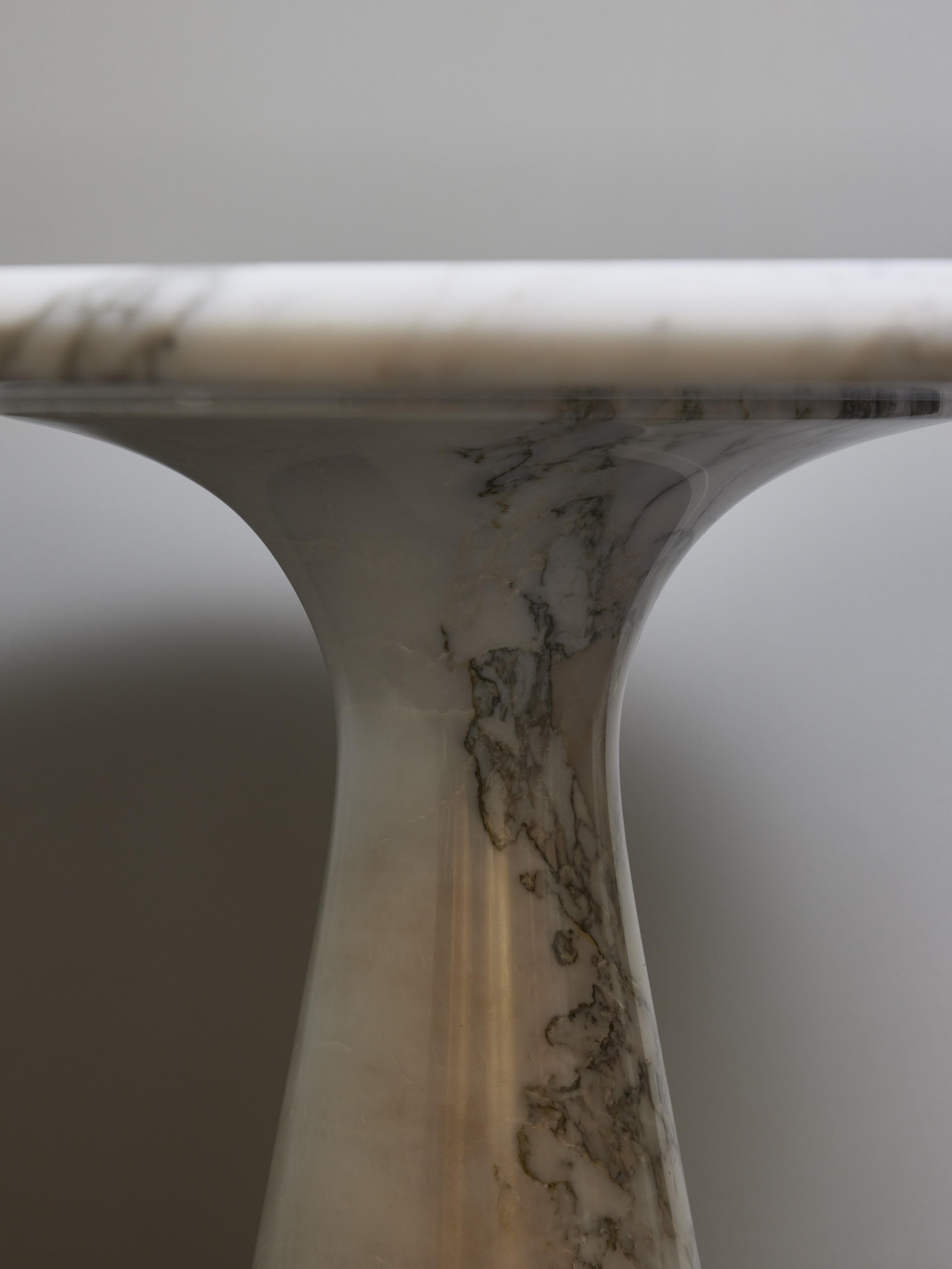 Mid-Century Modern Angelo Mangiarotti Marble Round Gueridon For Sale
