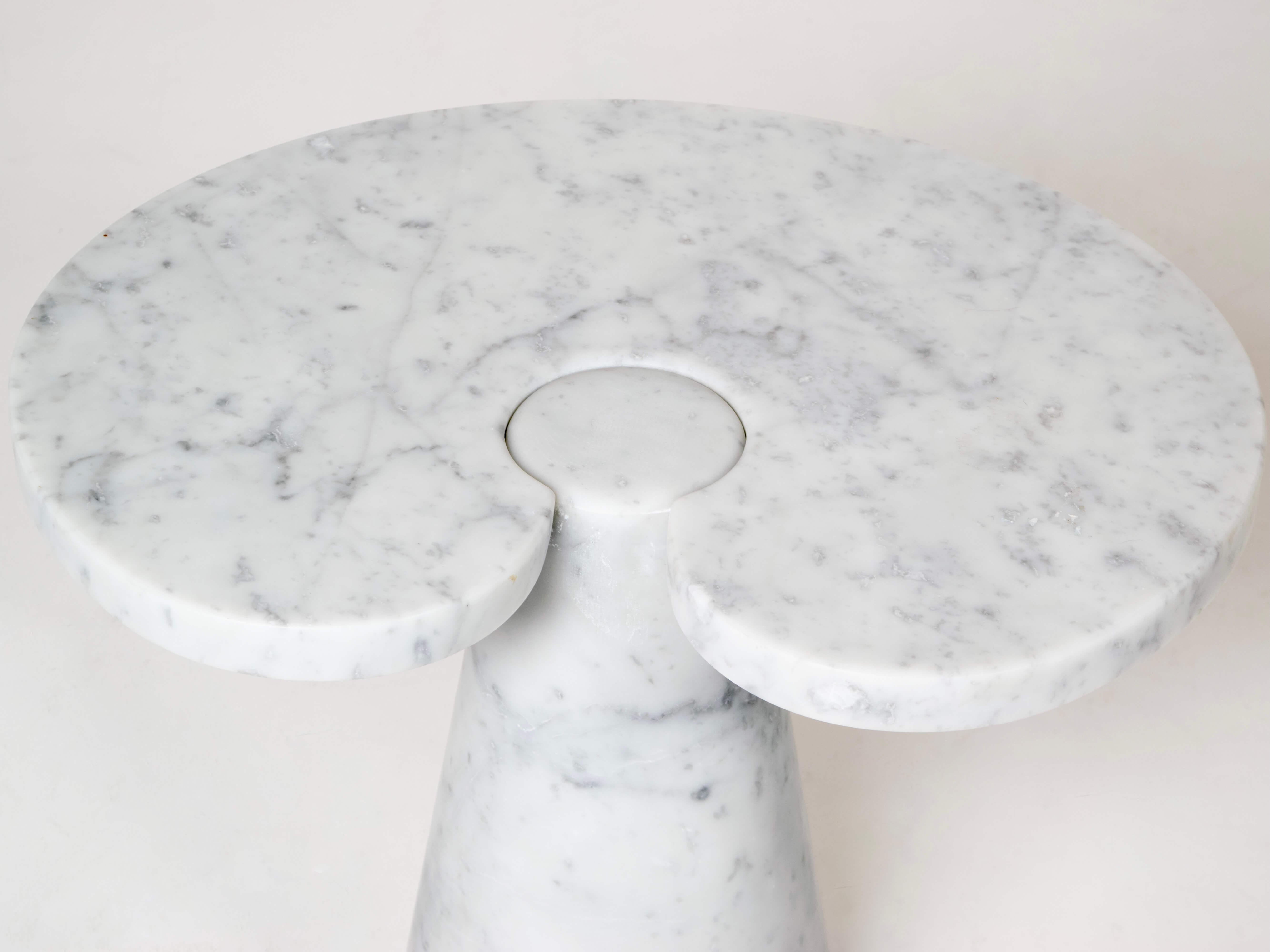 Angelo Mangiarotti Style Marble Side Table, Italy 1970s In Excellent Condition In Hellouw, NL