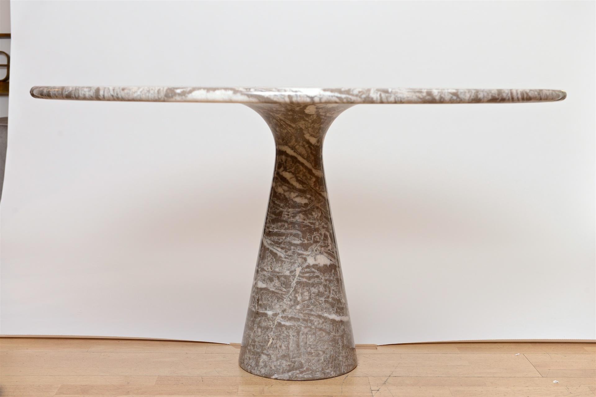 Mid-Century Modern Angelo Mangiarotti marble table by Skipper