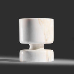 Vaso in marmo di Angelo Mangiarotti per Knoll International, anni '67