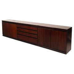 Buffet modulaire S11 en bois de rose africain, de style Mid-Century, par Angelo Mangiarotti
