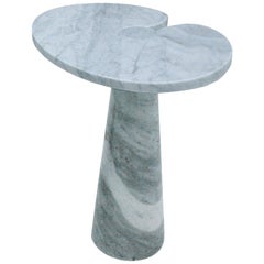 Vintage Angelo Mangiarotti Mid-Century Modern Serie Eros Marble Italian Side Table