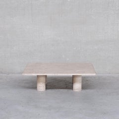 Angelo Mangiarotti Mid-Century Travertine Table for Up & Up