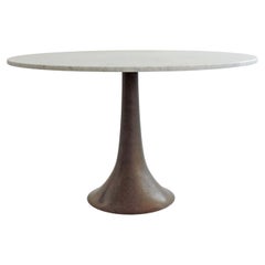 Angelo Mangiarotti Model 302 Dining Table for Bernini in Bronze and Marble