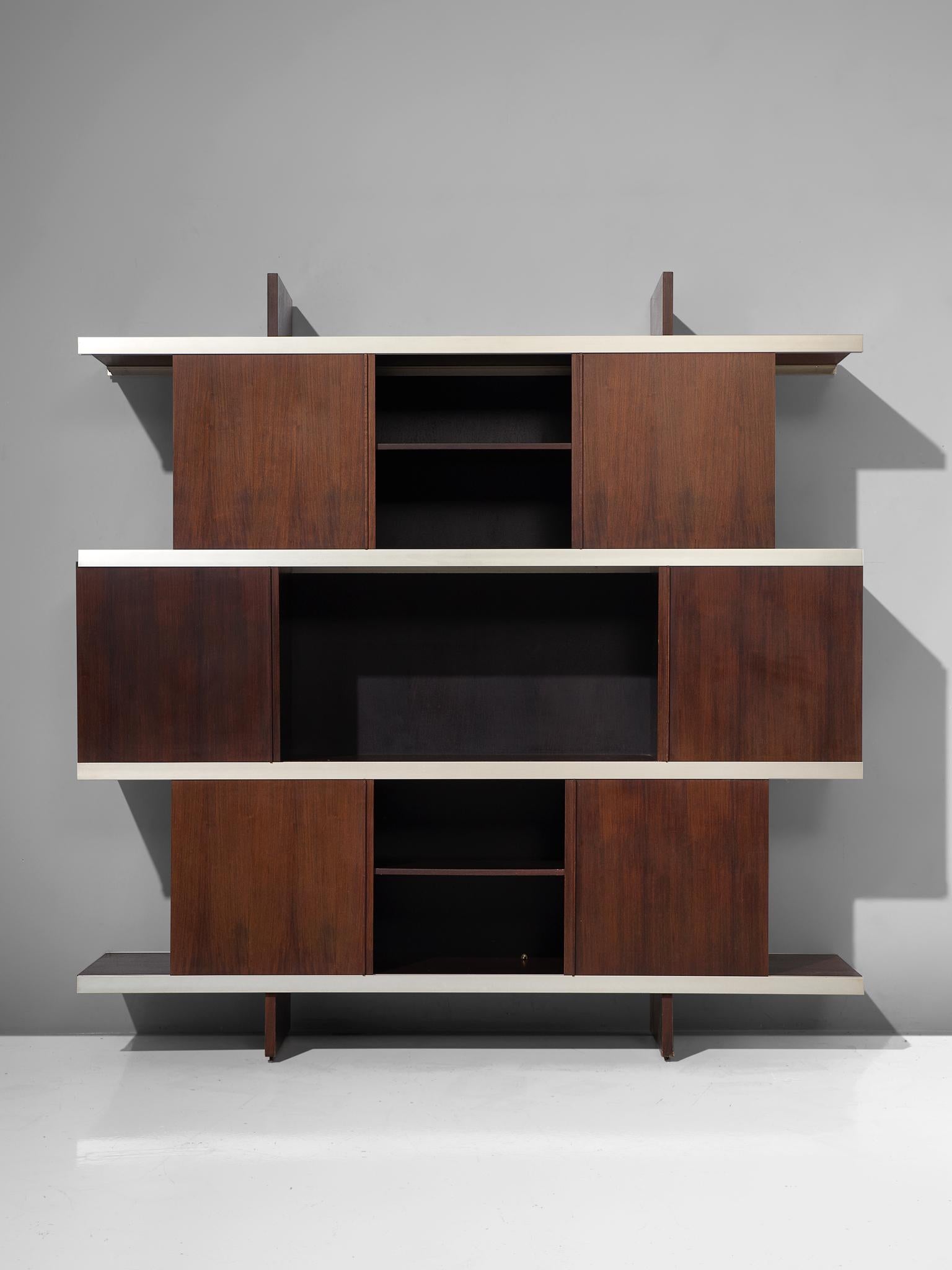 Italian Angelo Mangiarotti Multiuse Cabinet with Sliding Doors