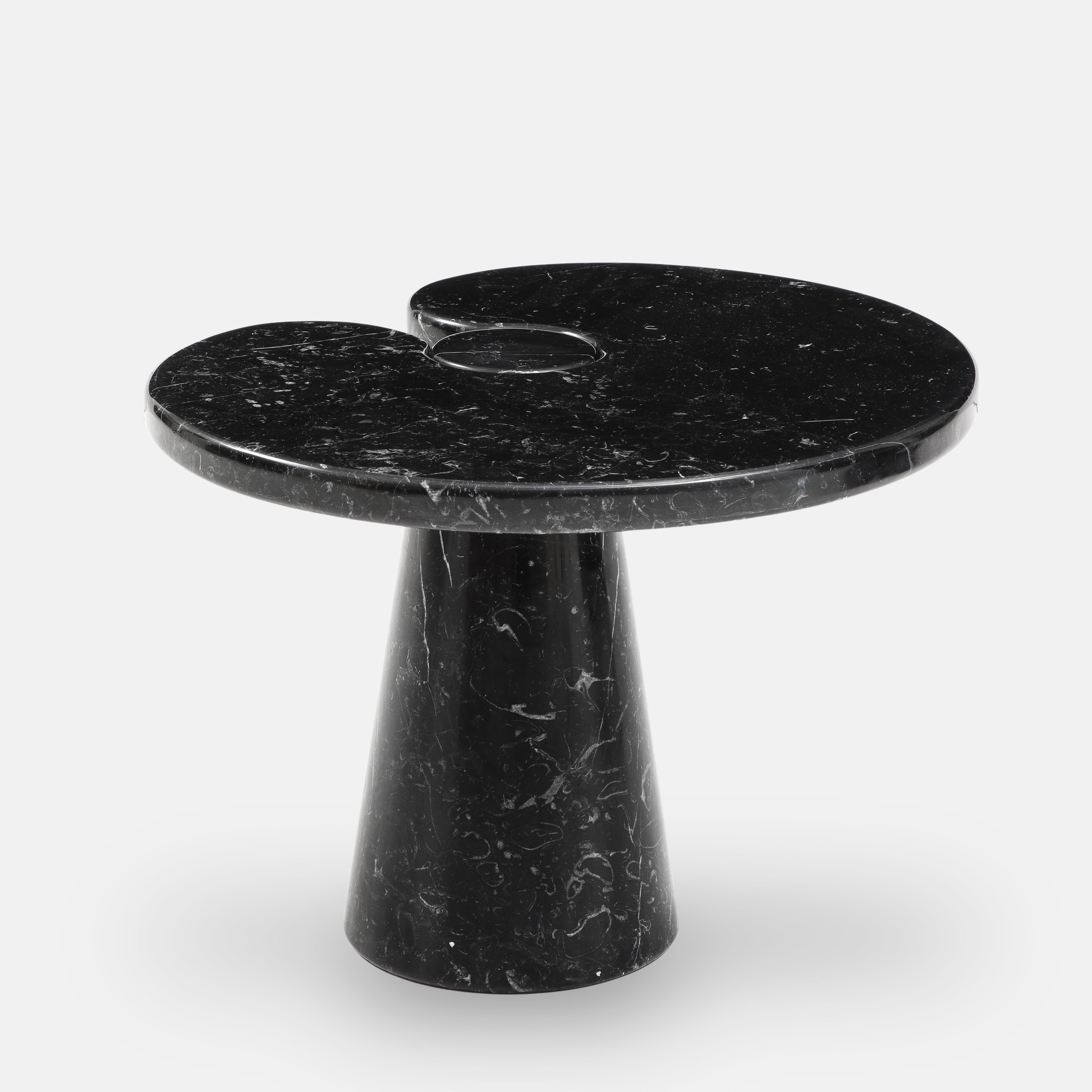 Angelo Mangiarotti Nero Marquina Marble Side Table from 'Eros' Series, 1971 In Good Condition In New York, NY