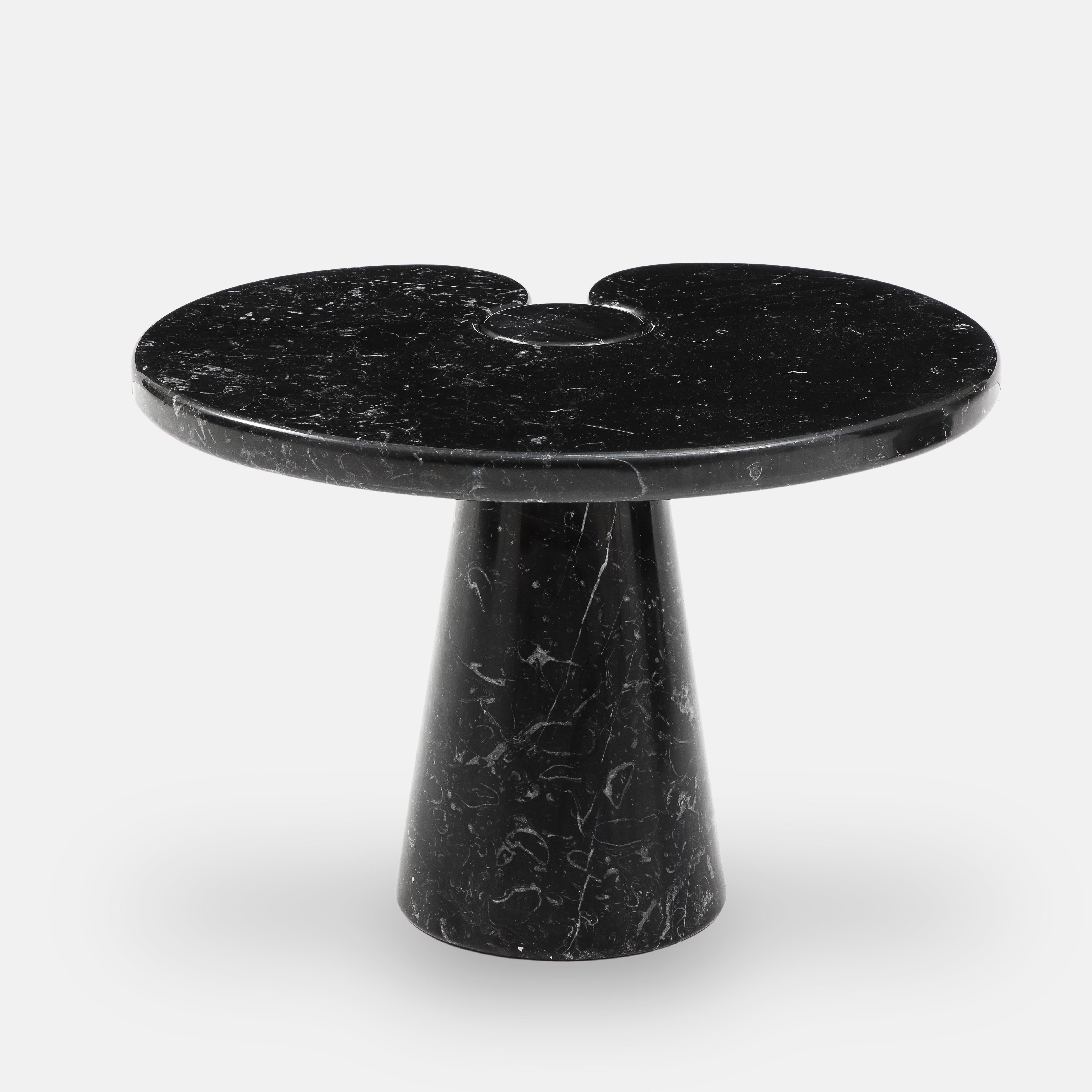 Late 20th Century Angelo Mangiarotti Nero Marquina Marble Side Table from 'Eros' Series, 1971
