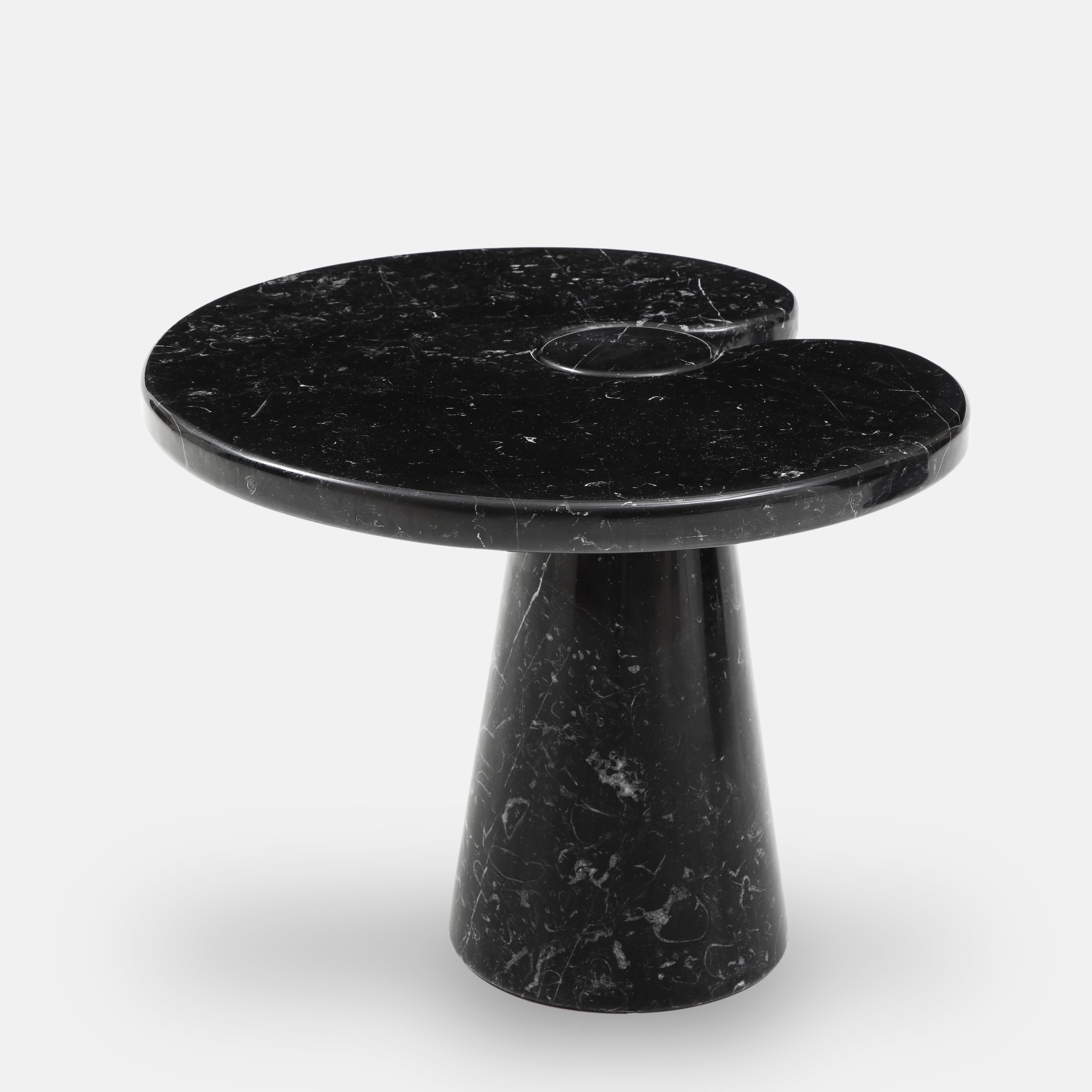 Carrara Marble Angelo Mangiarotti Nero Marquina Marble Side Table from 'Eros' Series, 1971