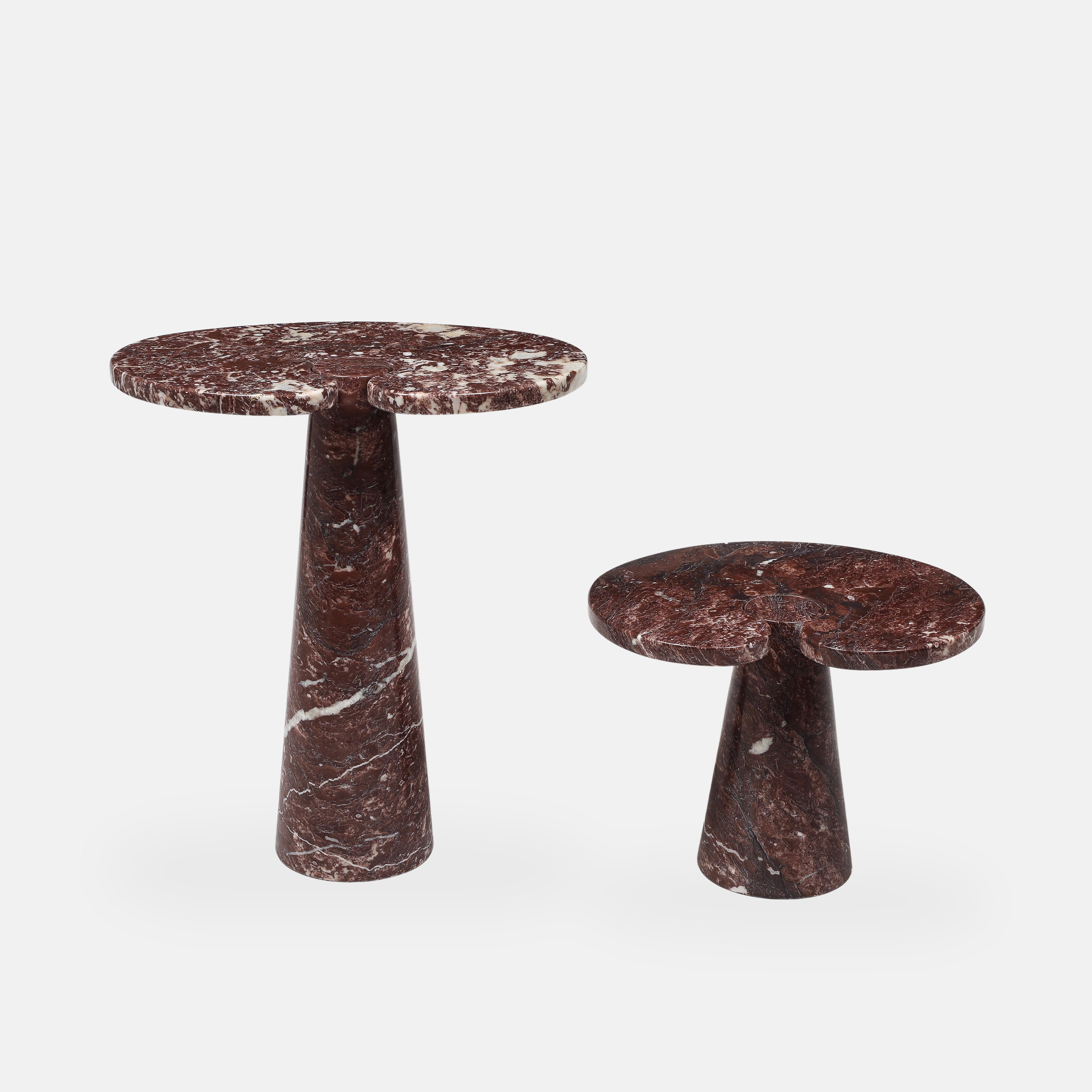 Angelo Mangiarotti Seltener Rosso-Marmor-Beistelltisch aus der Serie 'Eros', 1971 im Angebot 2