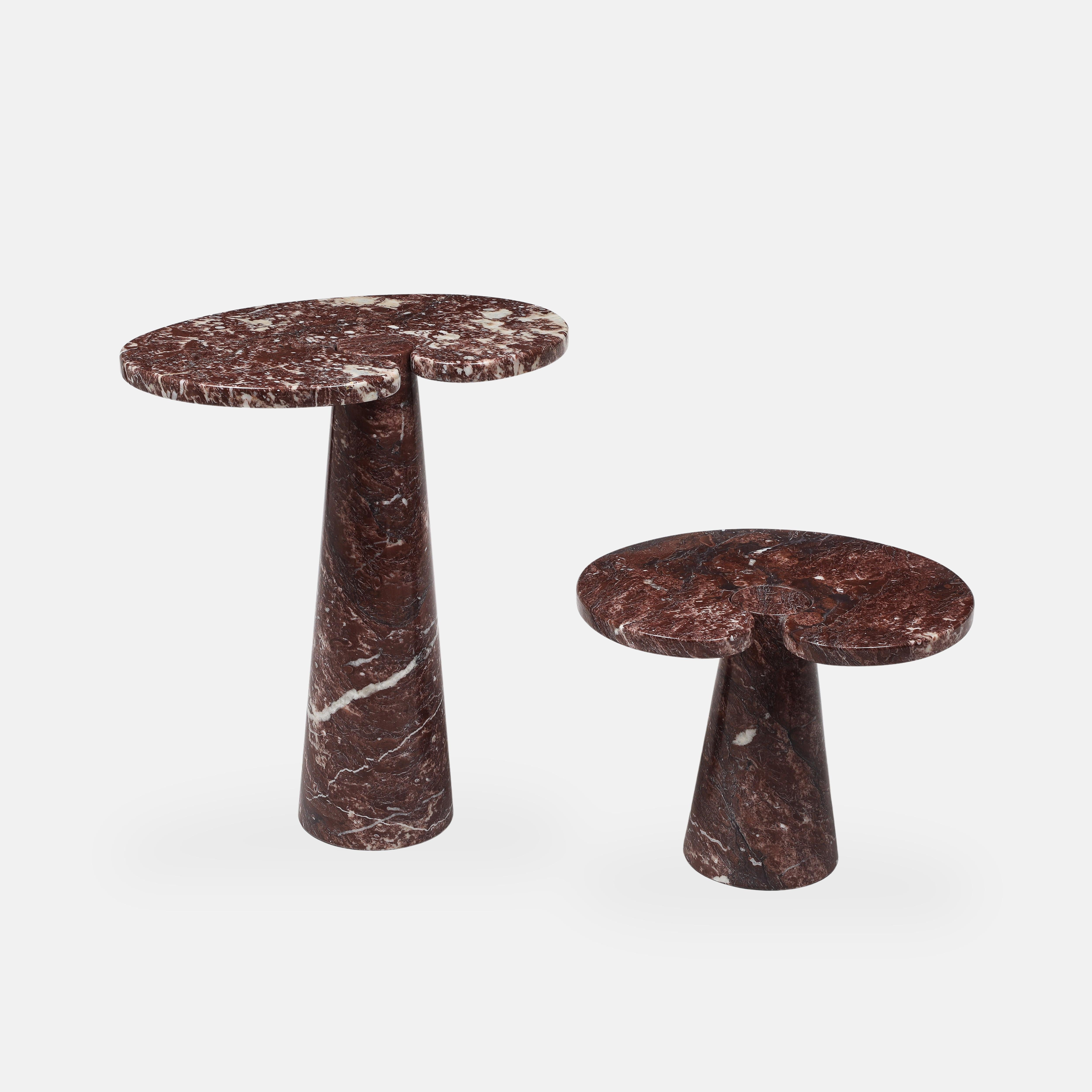Angelo Mangiarotti Seltener Rosso-Marmor-Beistelltisch aus der Serie 'Eros', 1971 im Angebot 3