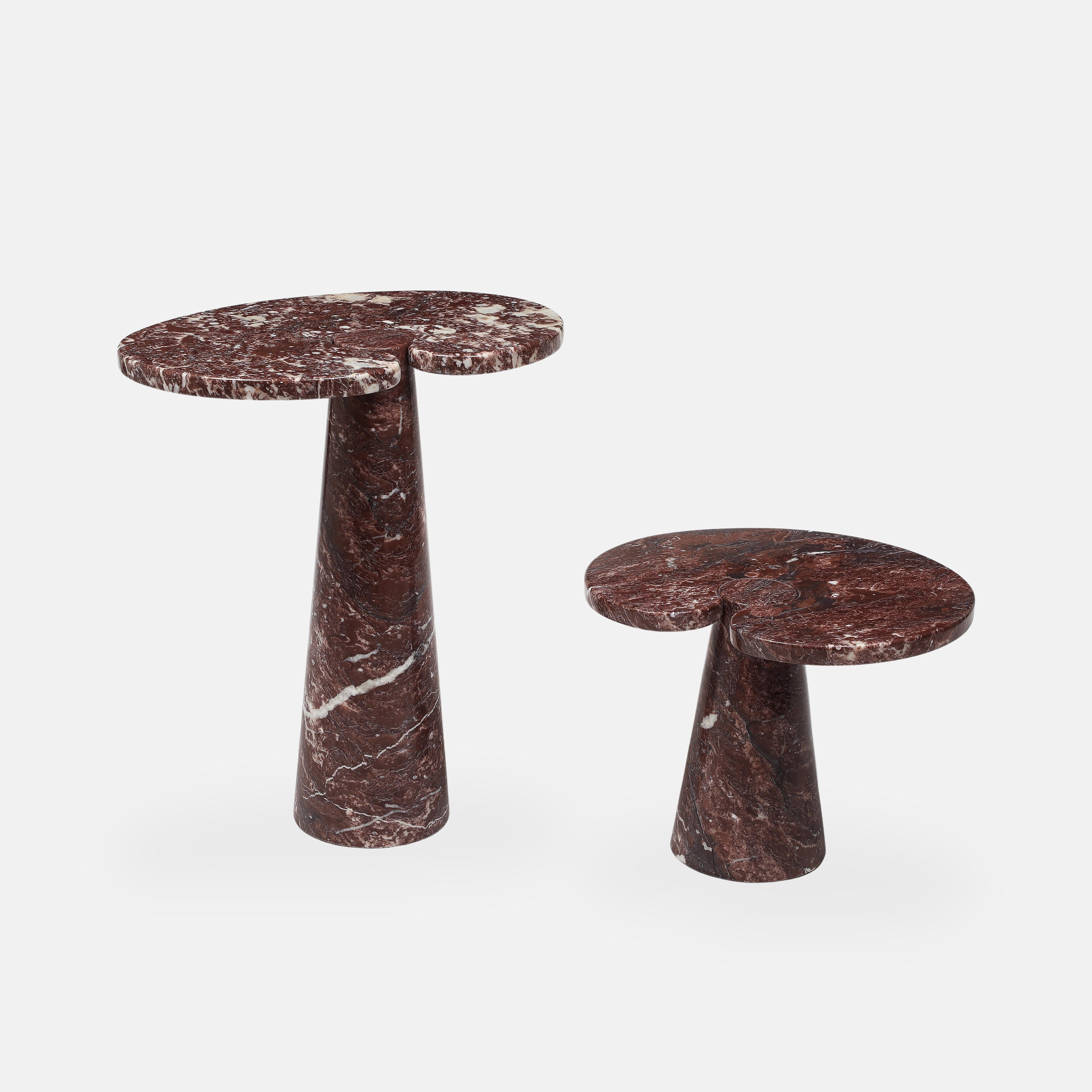 Angelo Mangiarotti Seltener Rosso-Marmor-Beistelltisch aus der Serie 'Eros', 1971 im Angebot 4
