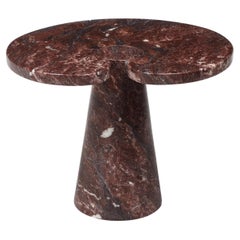 Angelo Mangiarotti Rare Rosso Marble Side Table from 'Eros' Series, 1971