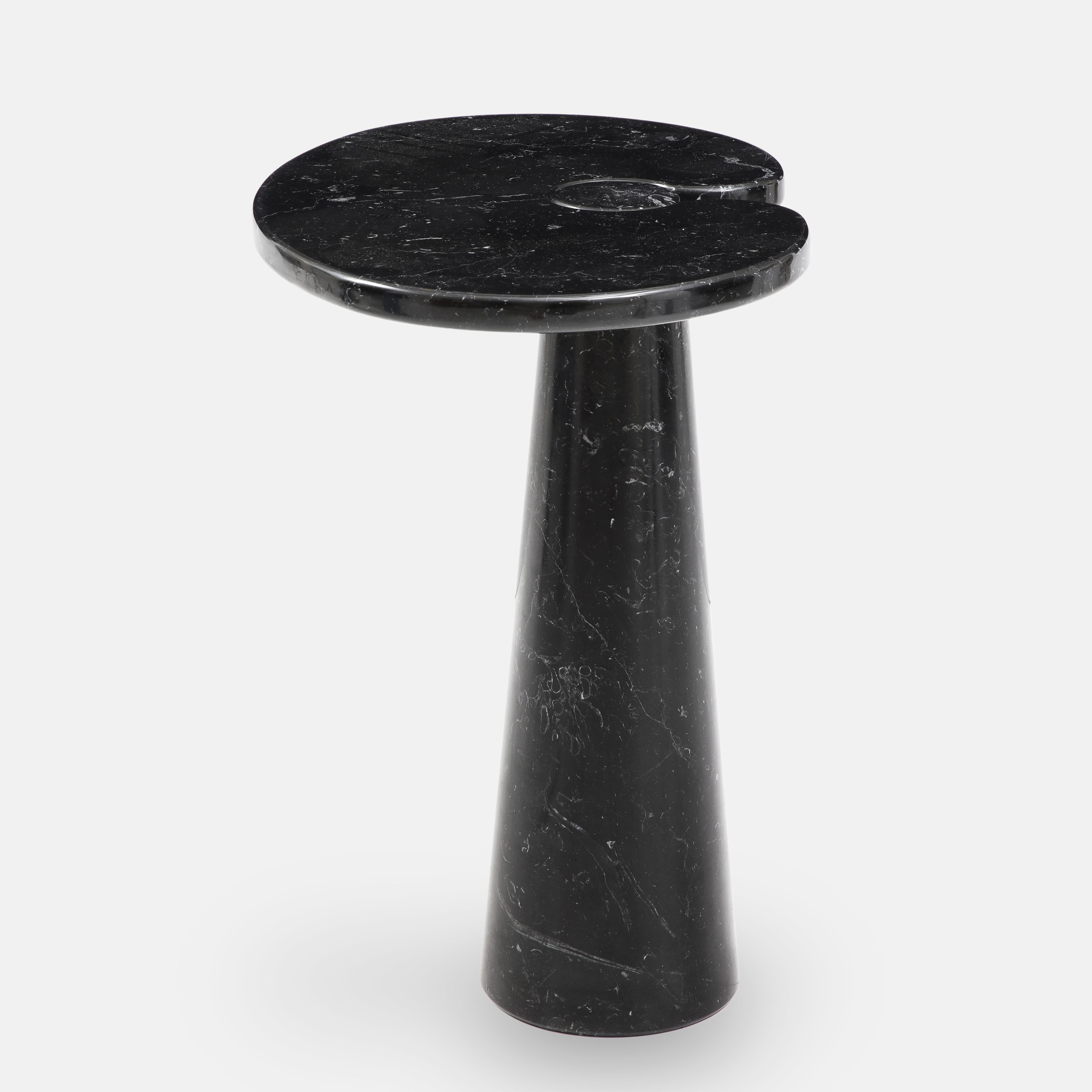 Angelo Mangiarotti Nero Marquina Marble Tall Side Table from Eros Series, 1971 For Sale 1